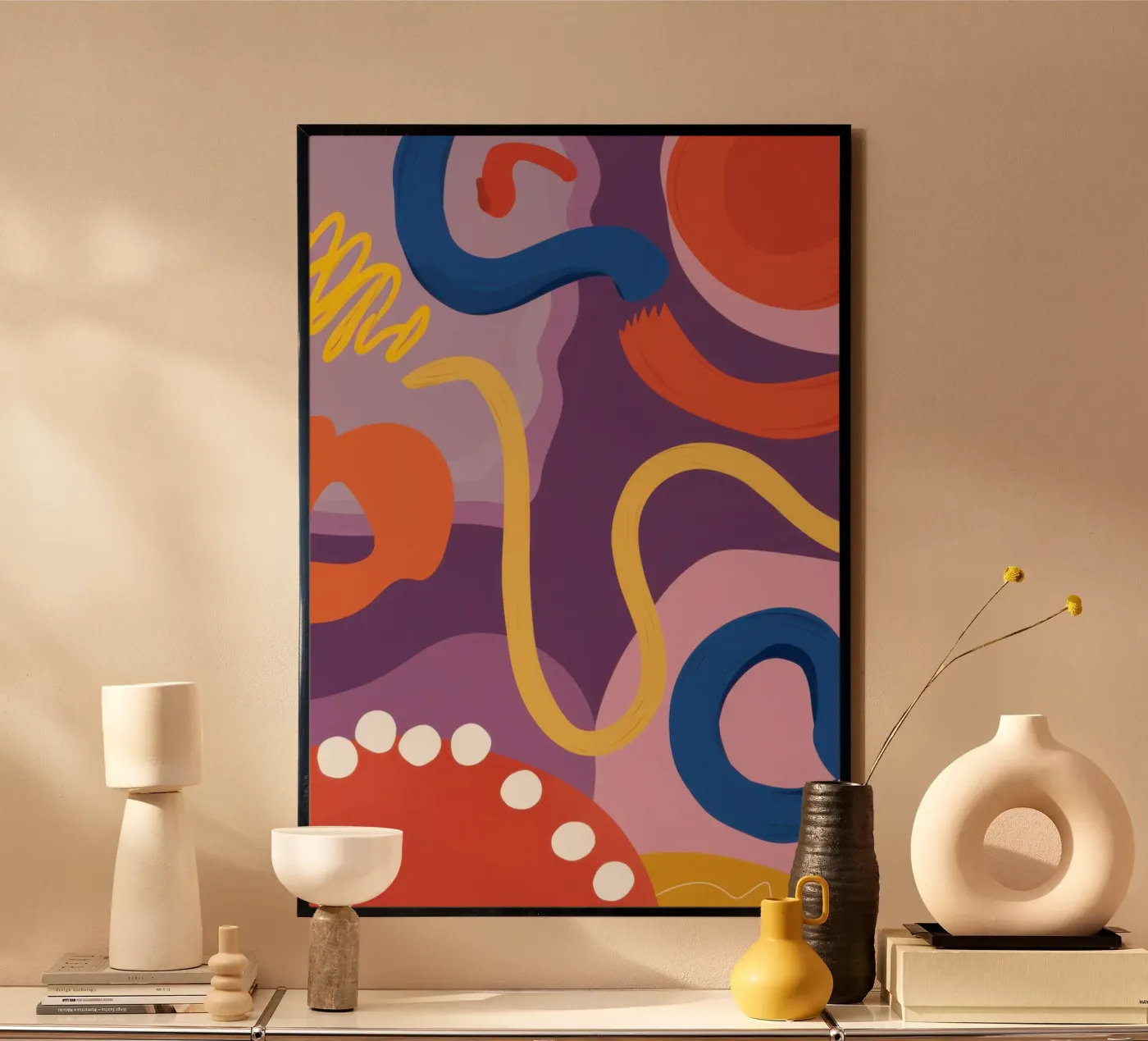 Electric Abstract Currents poster by Sun Riser