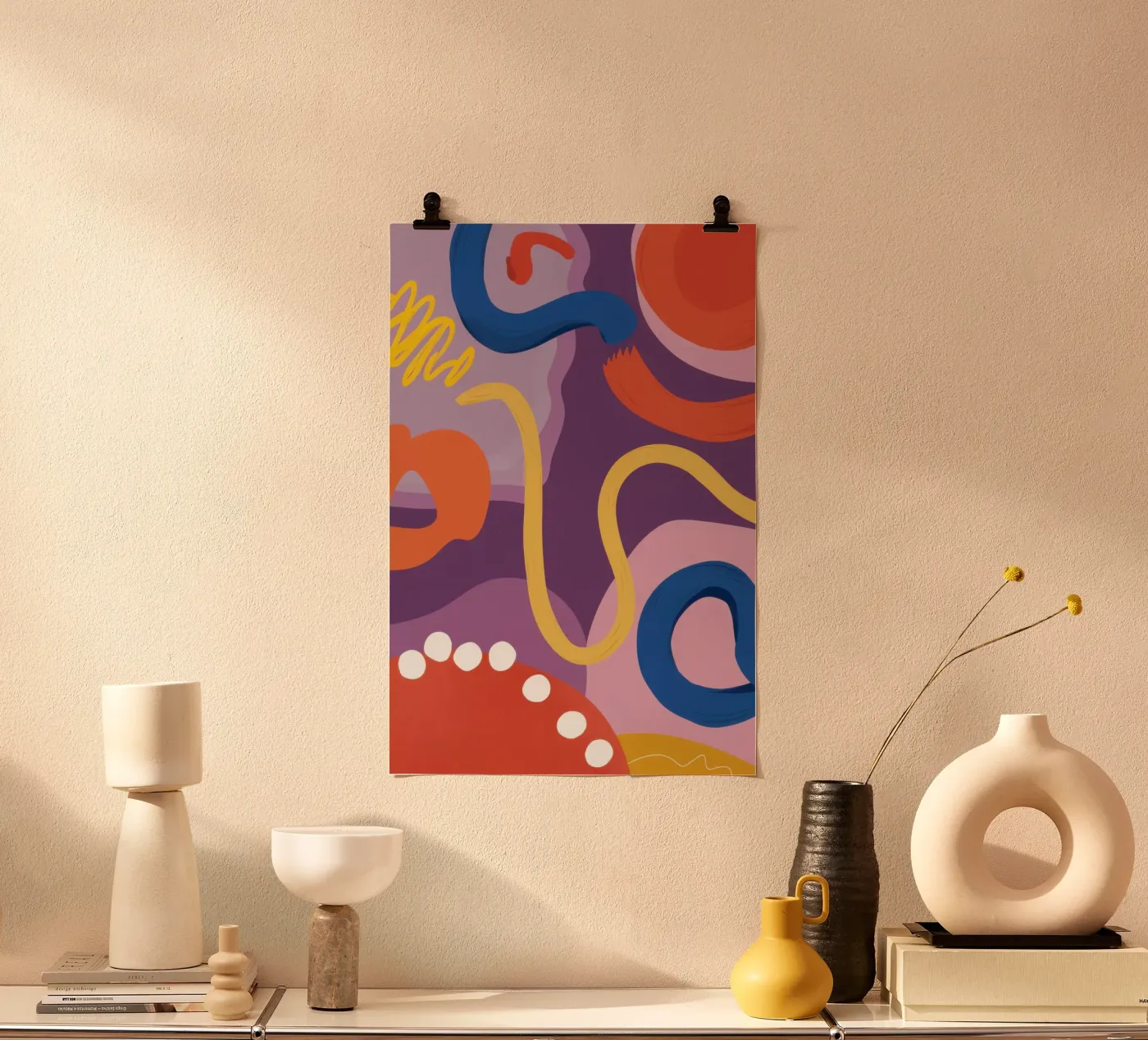 Electric Abstract Currents poster by Sun Riser