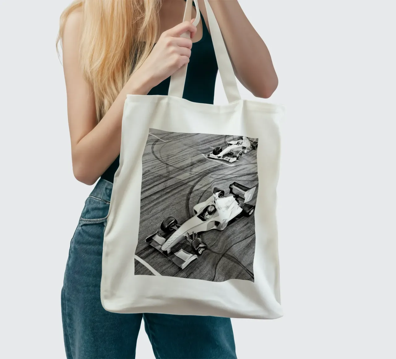 Auto da corsa borsa in juta da blacsteel