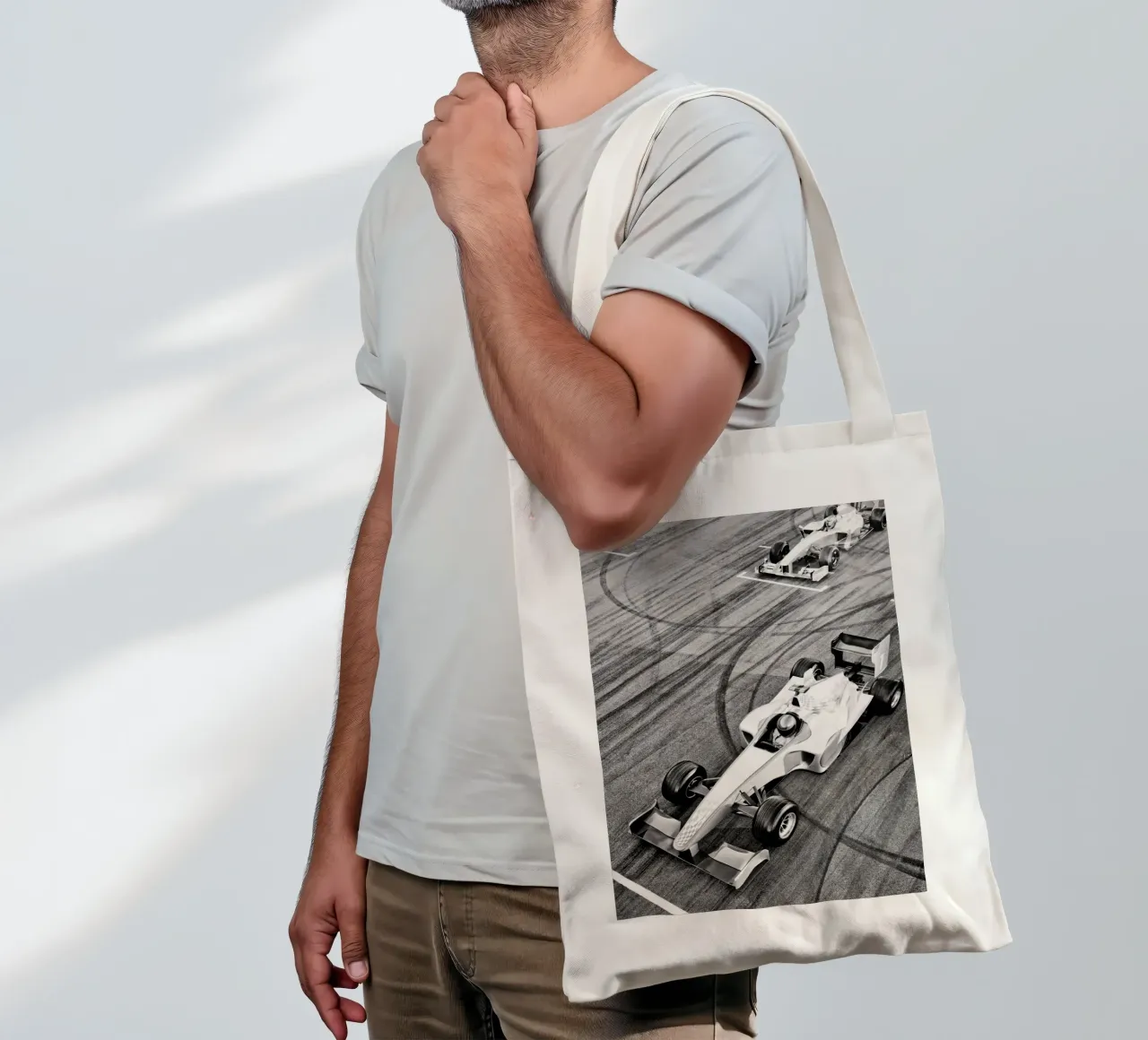 Auto da corsa borsa in juta da blacsteel