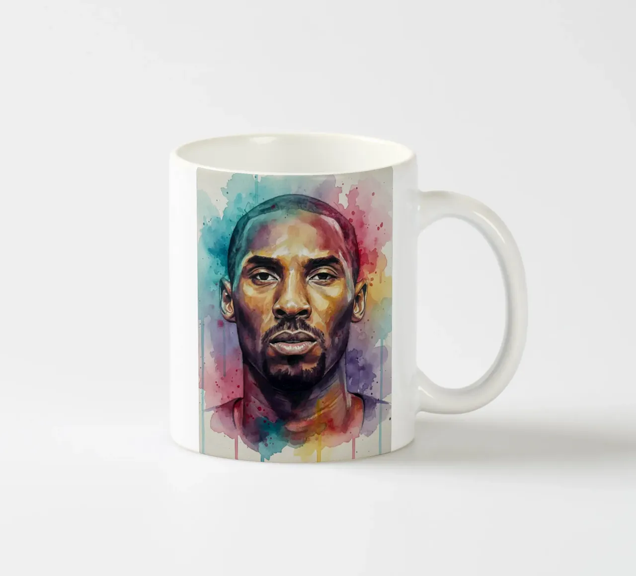 Kleurrijke abstracte kunst van Kobe Bryant keramische mok van Kalis