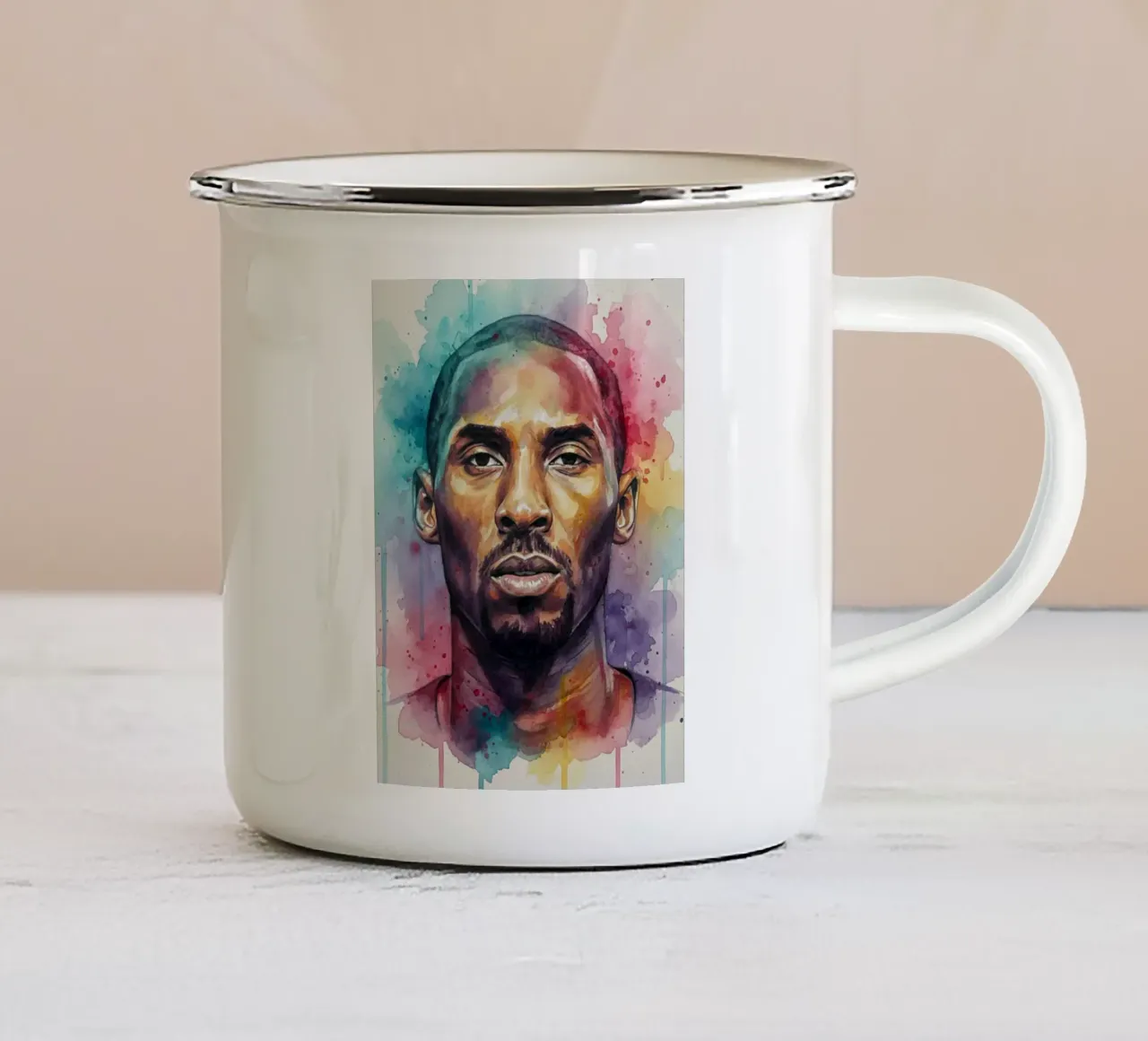 Arte astratta colorata di Kobe Bryant tazza in smalto da Kalis