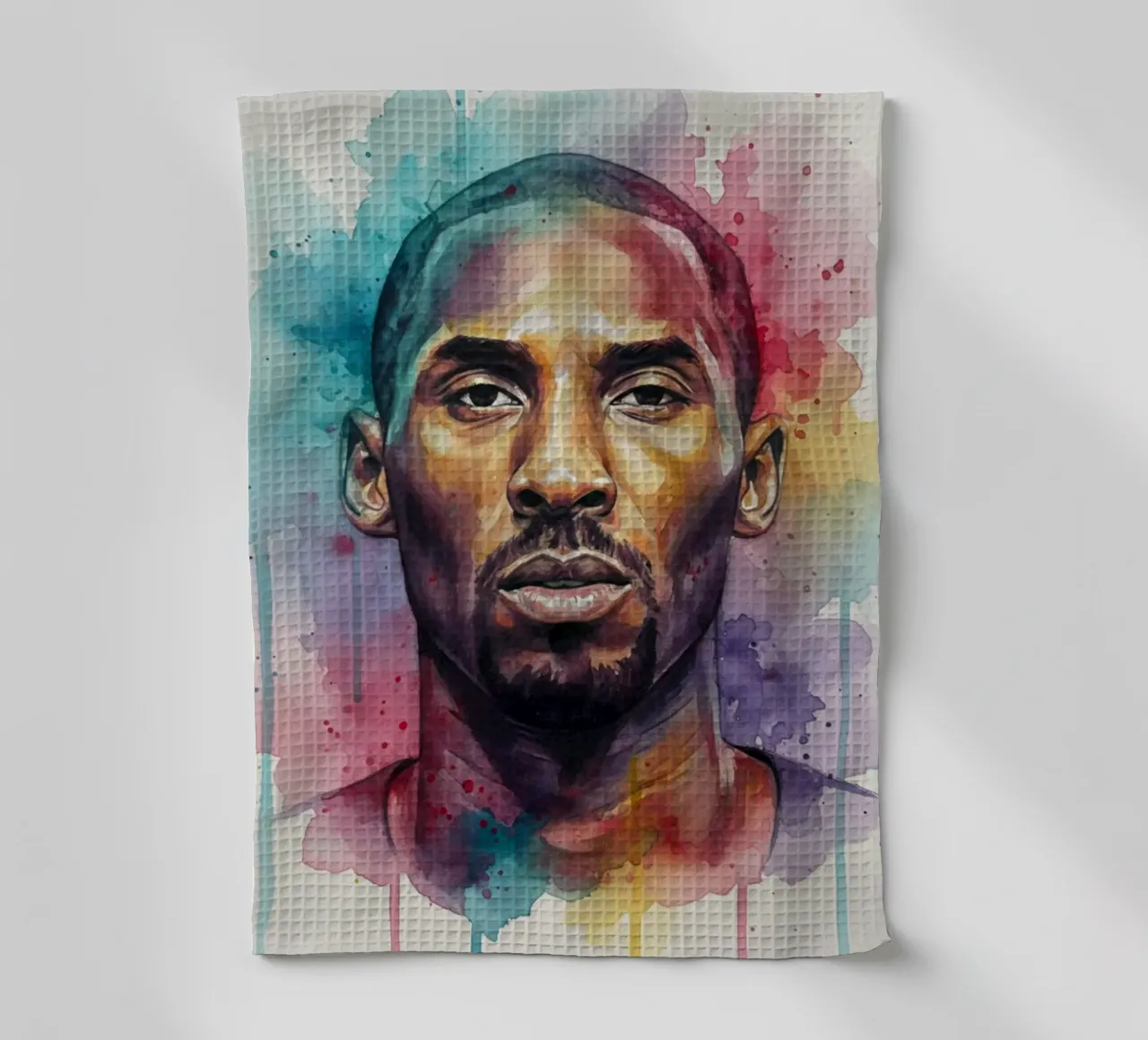 Art abstrait coloré de Kobe Bryant torchon de Kalis