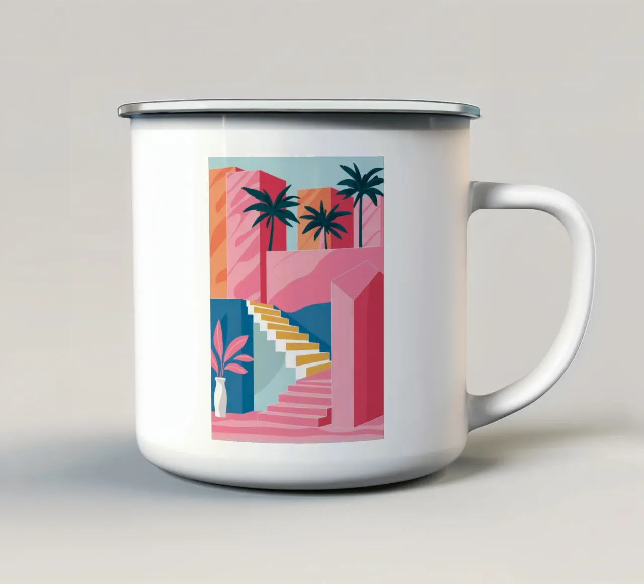 Sogno architettonico pastello tazza in smalto da Sun Riser