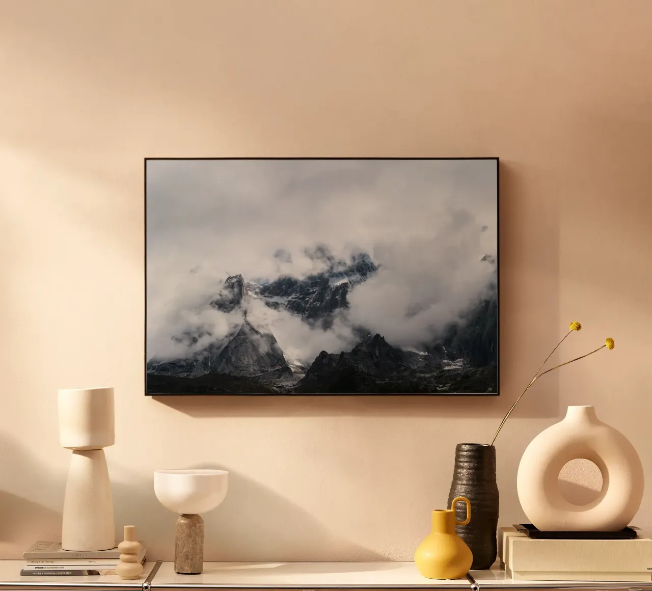 Cloudy mountain Siguniang in China alluminio dibond con Cornice Artbox da photolovers