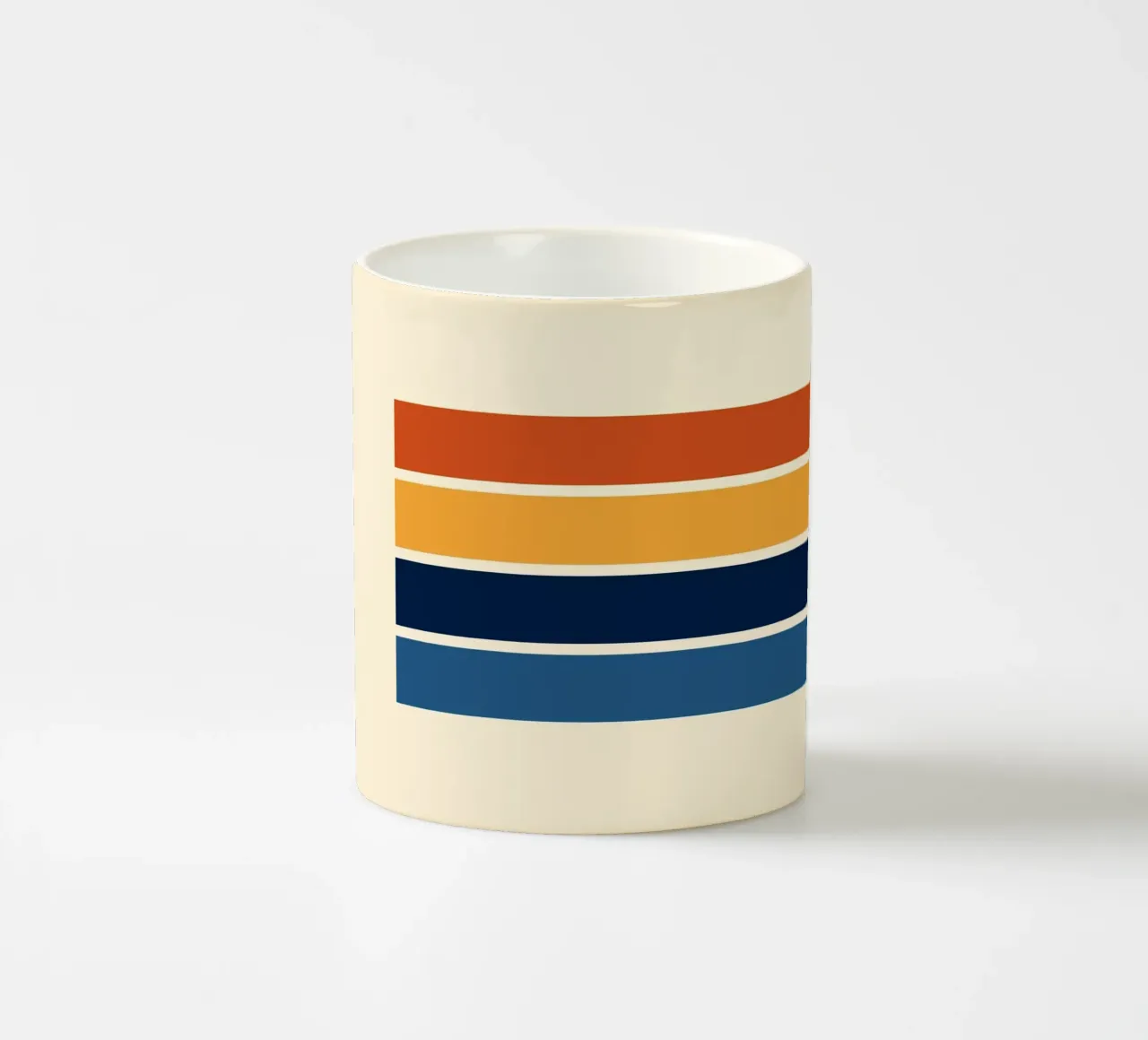 Motivo a righe retrò 01 tazza in ceramica da Altruist Studio