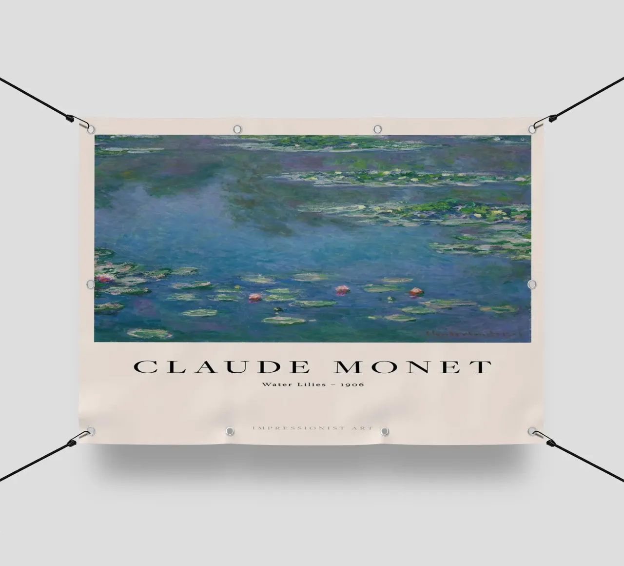 Monet - Ninfee telo in pvc da clay bobby