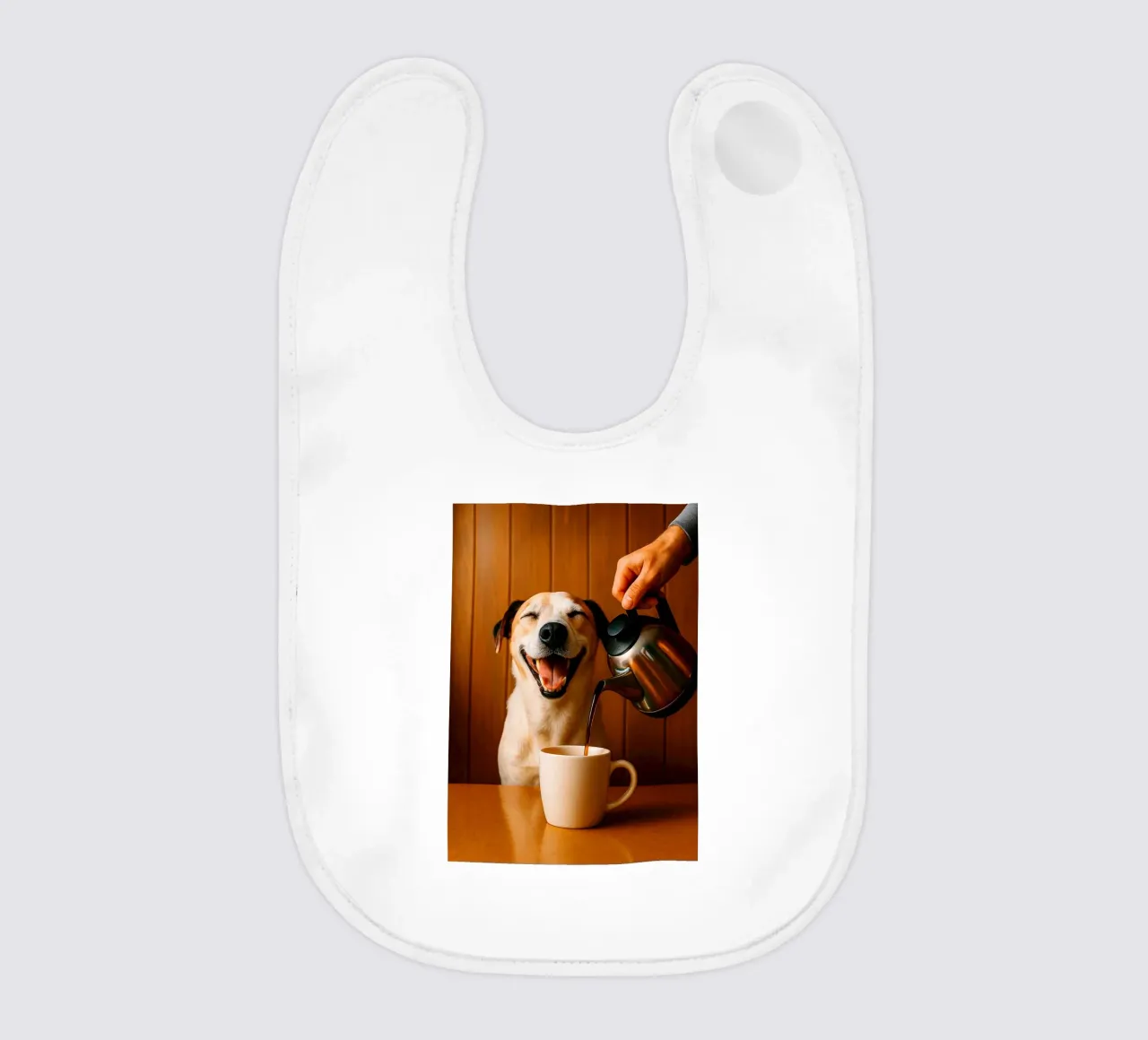 sorriso cane e caffè bavaglino da tamarind