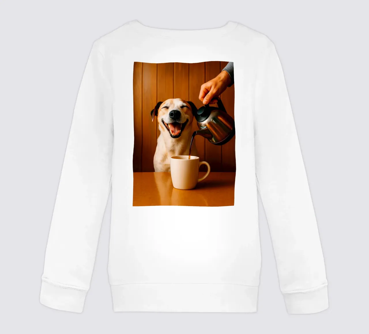 sorriso cane e caffè felpa bambino da tamarind