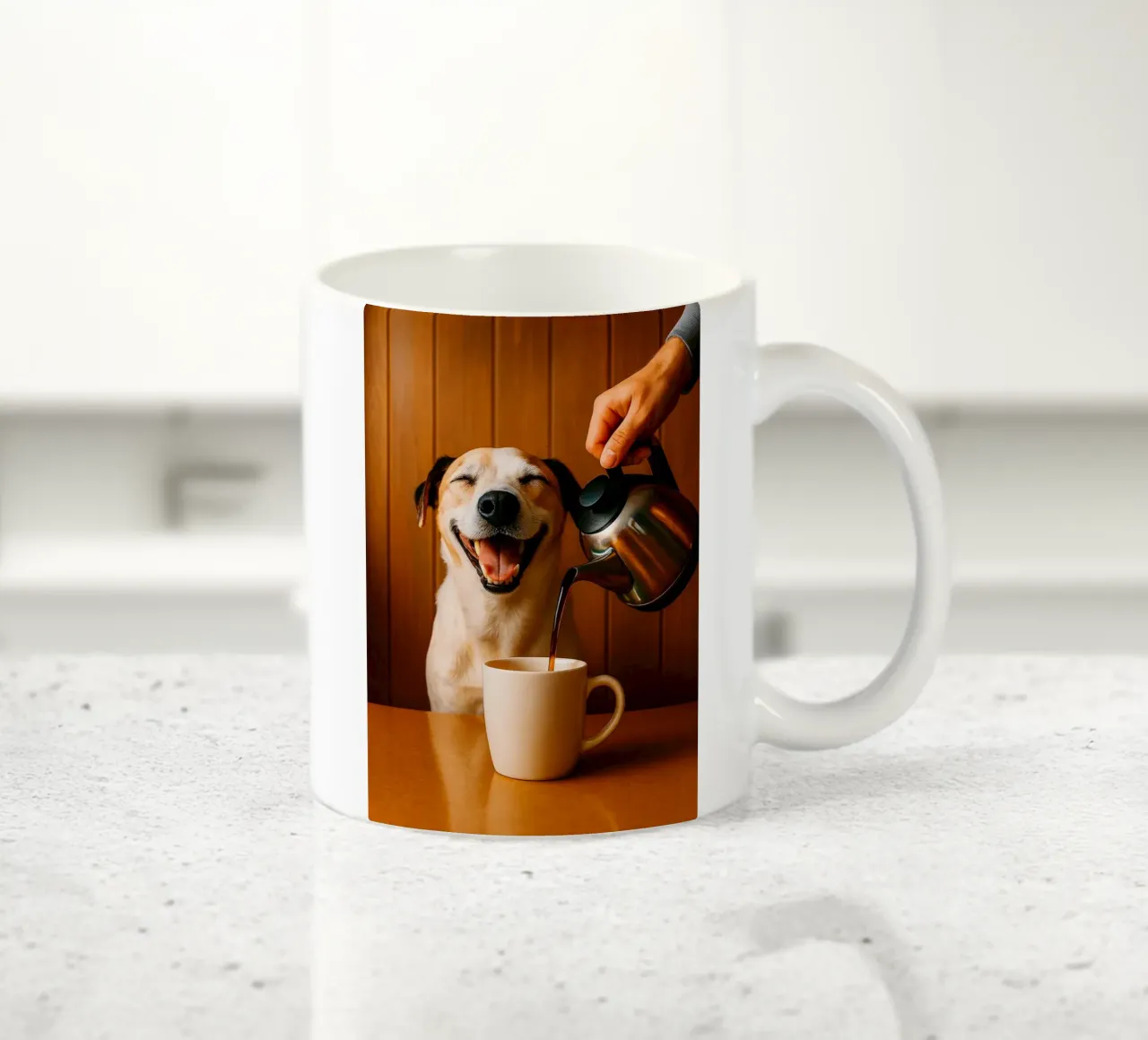 sorriso cane e caffè tazza in ceramica da tamarind