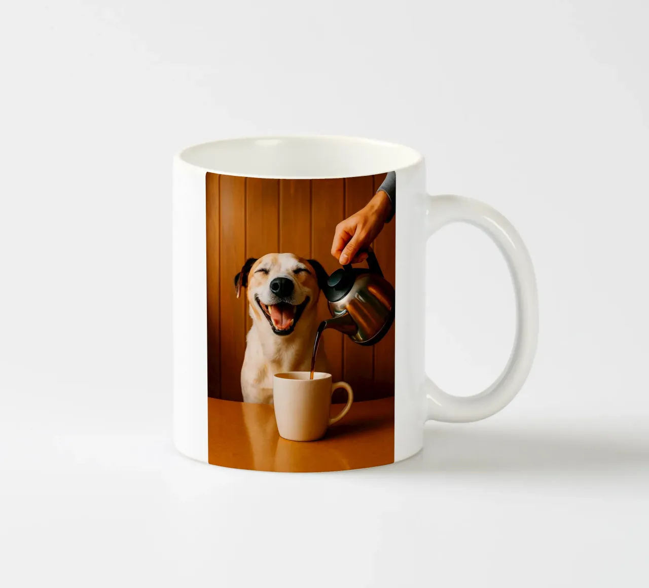 sorriso cane e caffè tazza in ceramica da tamarind