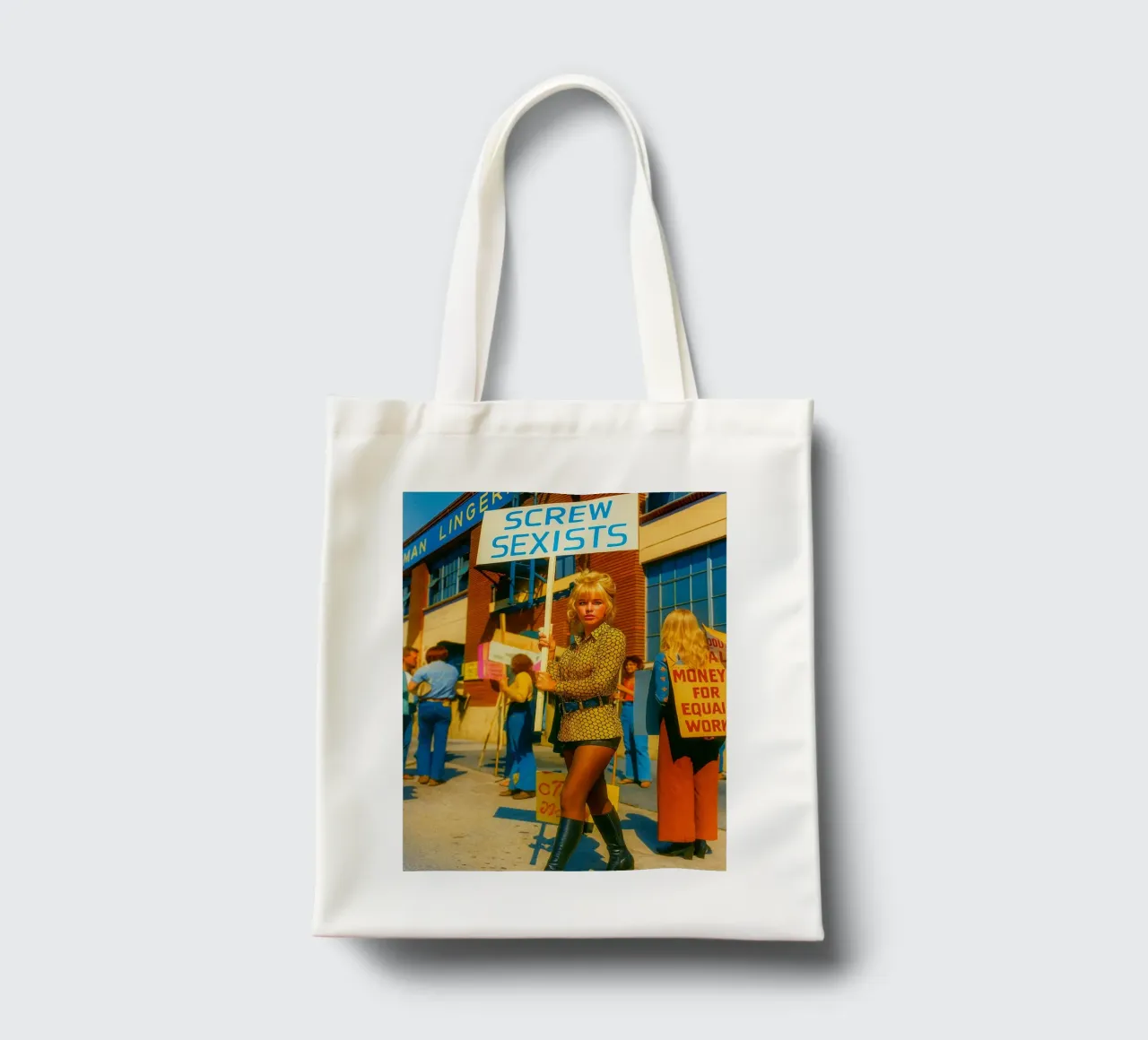 fanculo alle donne sessiste borsa in juta da tamarind
