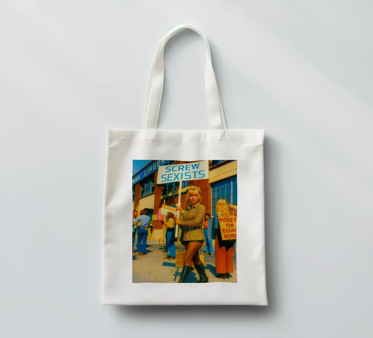 fanculo alle donne sessiste borsa in juta da tamarind