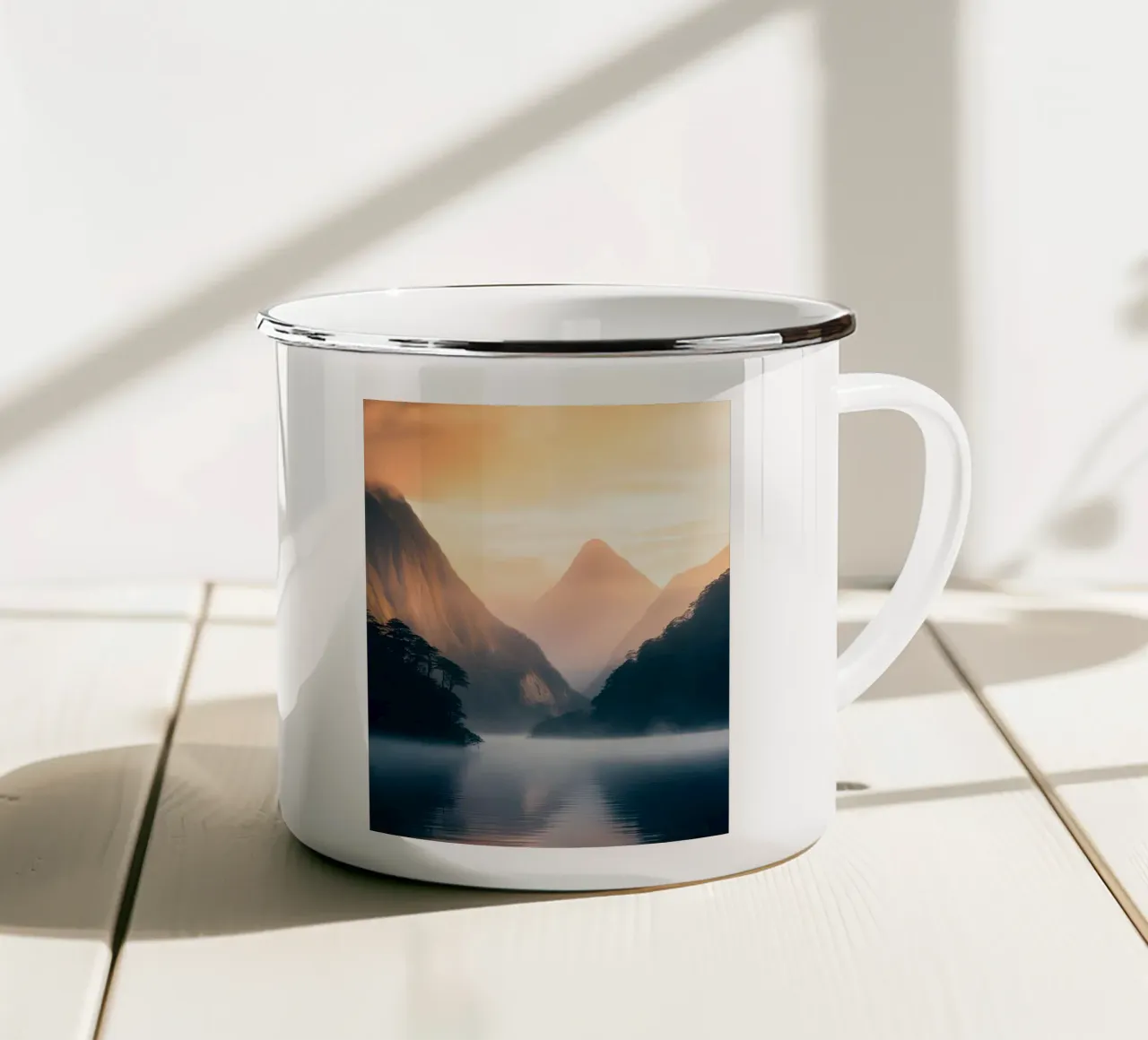 Valle del silenzio tazza in smalto da luxi&lace