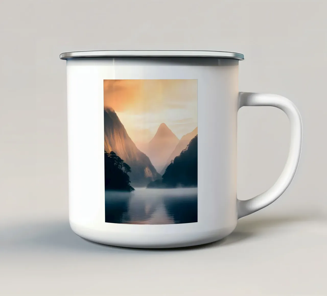 Valle del silenzio tazza in smalto da luxi&lace