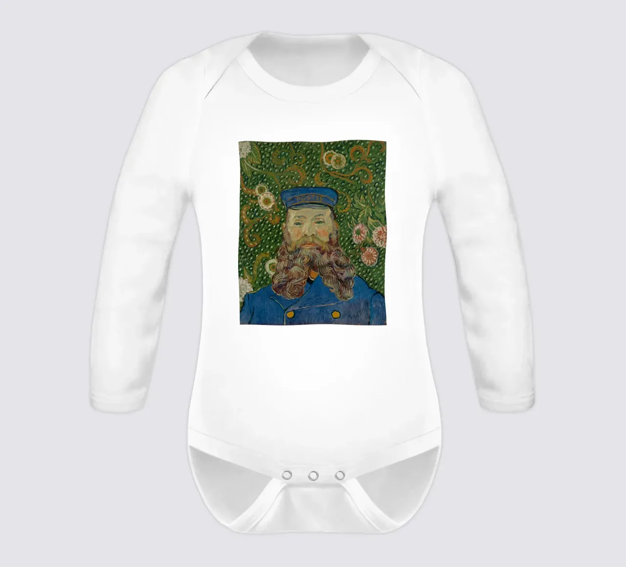 Vincent van Gogh - Ritratto di Joseph Roulin body neonato maniche lunghe da Timeless Artworks