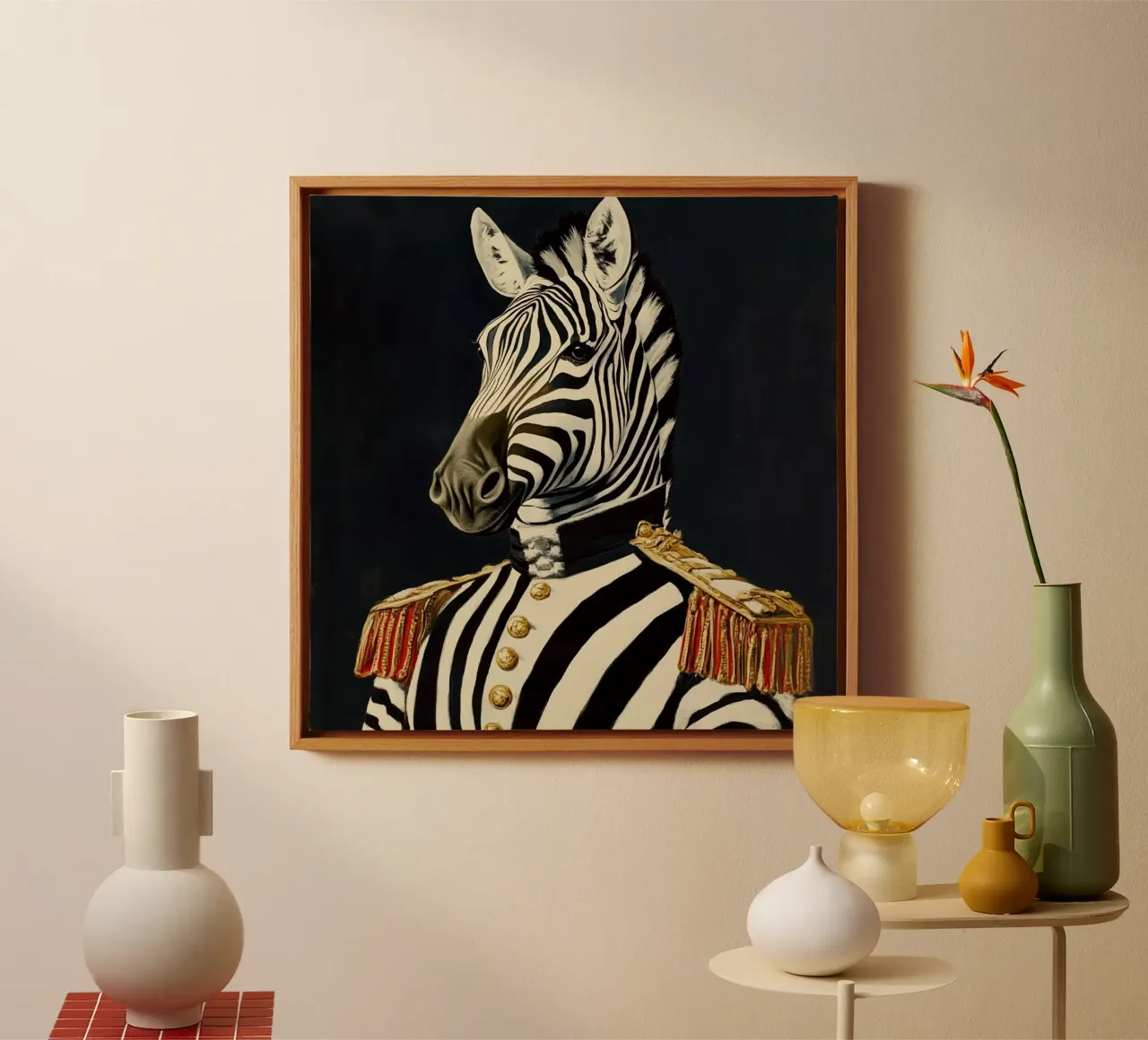 Colonel Zebra tela con Cornice a cassetta da NORDLICHT DESIGNS