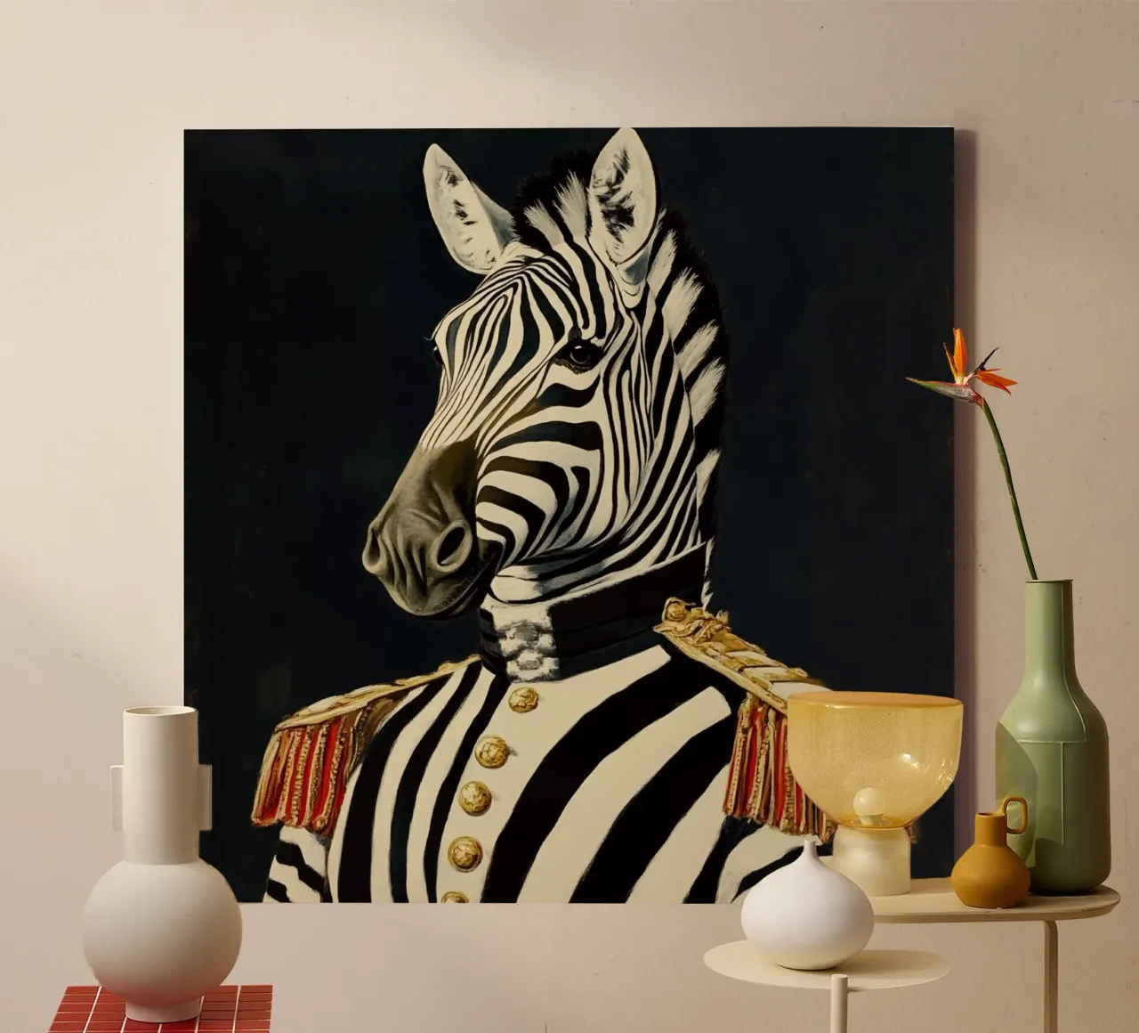 Colonel Zebra tela con Cornice a cassetta da NORDLICHT DESIGNS