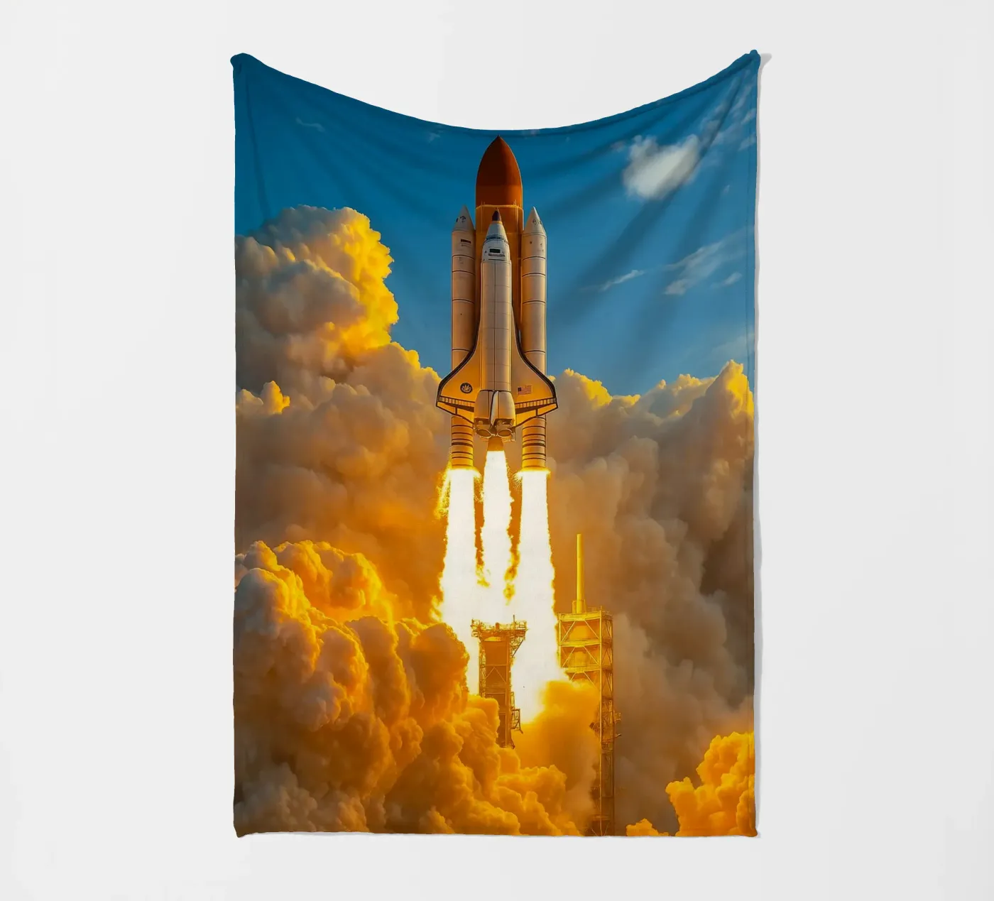 spaceship rocket Fleecedecke von tamarind