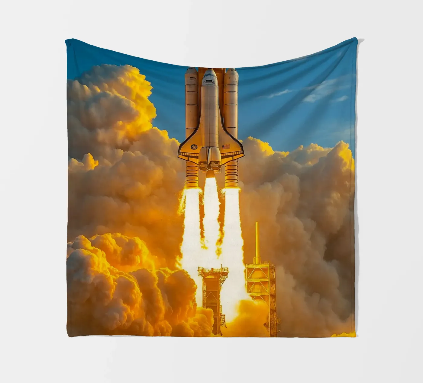 spaceship rocket Fleecedecke von tamarind