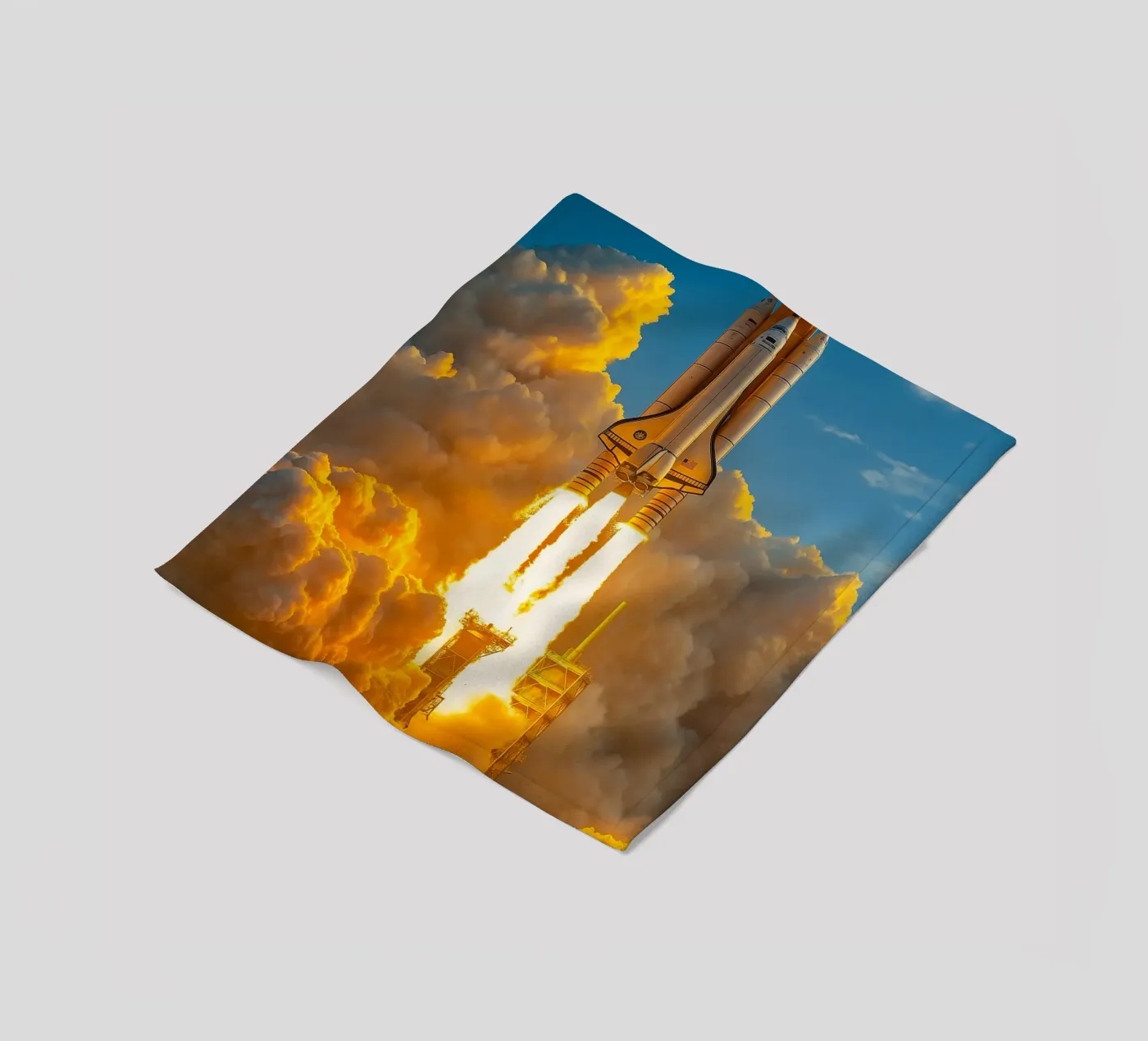 spaceship rocket Fleecedecke von tamarind
