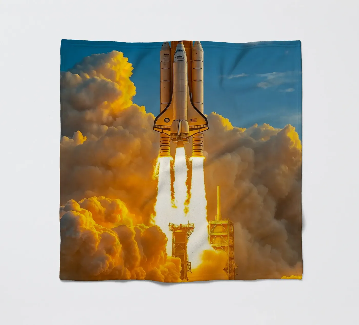 spaceship rocket Fleecedecke von tamarind