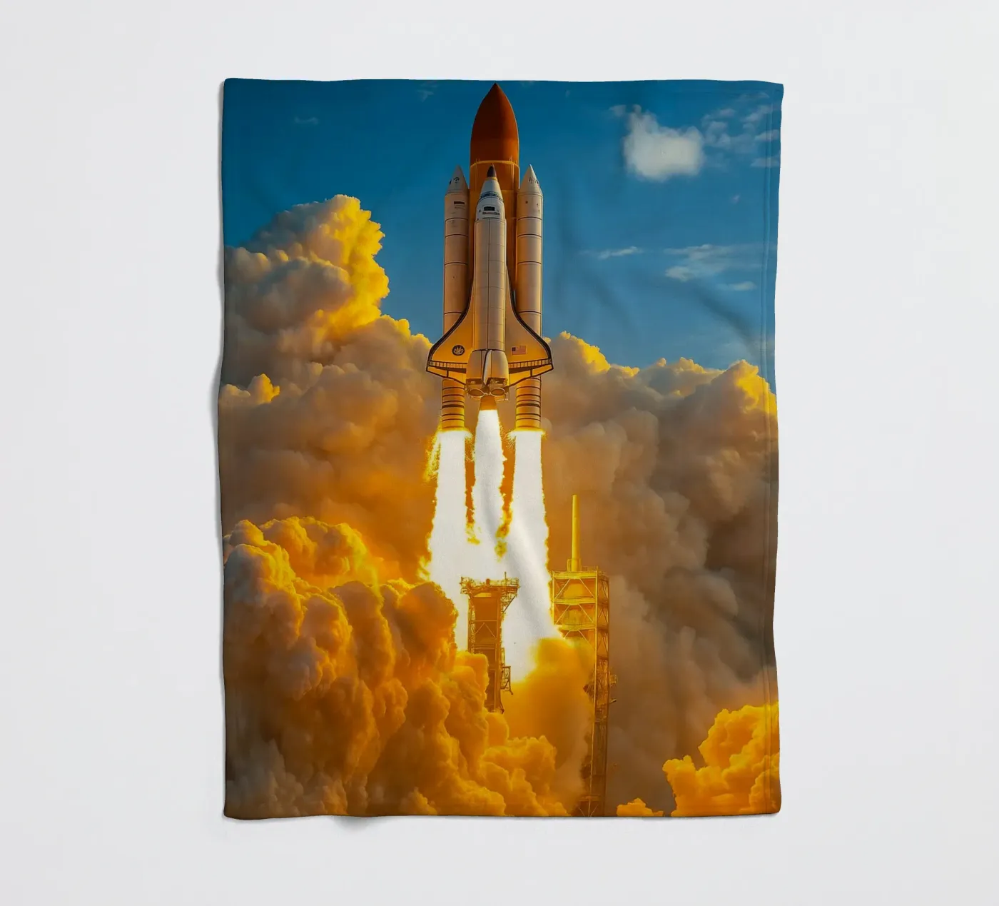 spaceship rocket Fleecedecke von tamarind