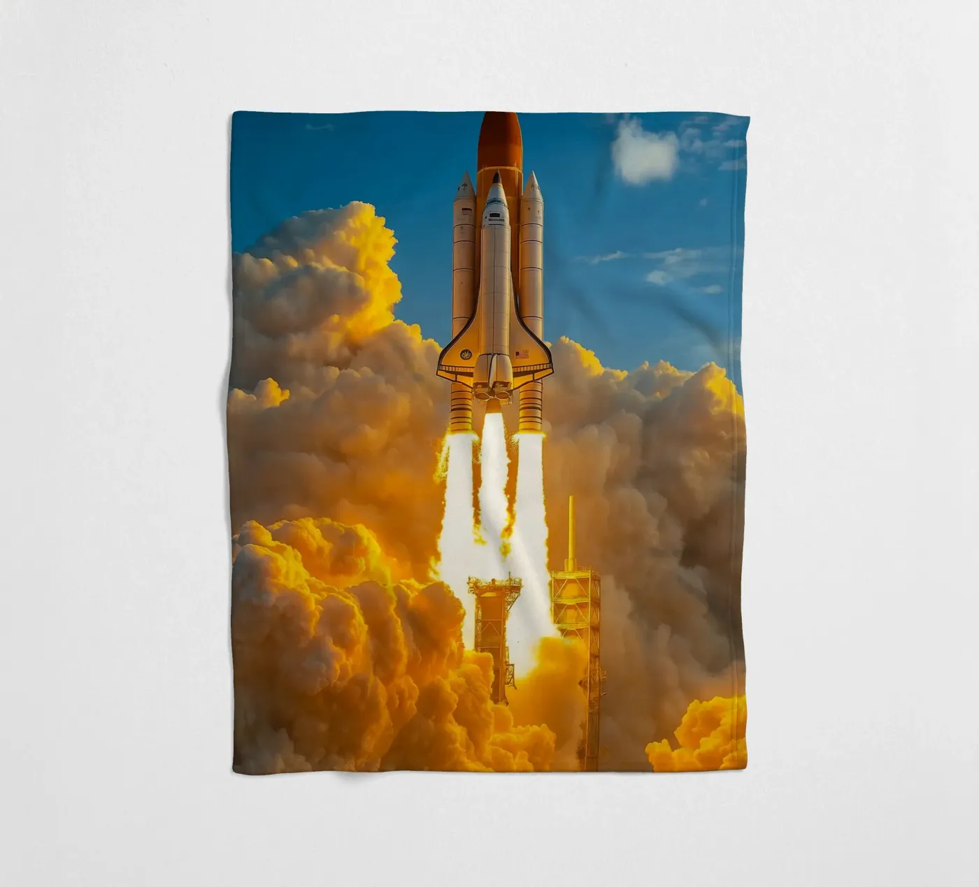 spaceship rocket Fleecedecke von tamarind