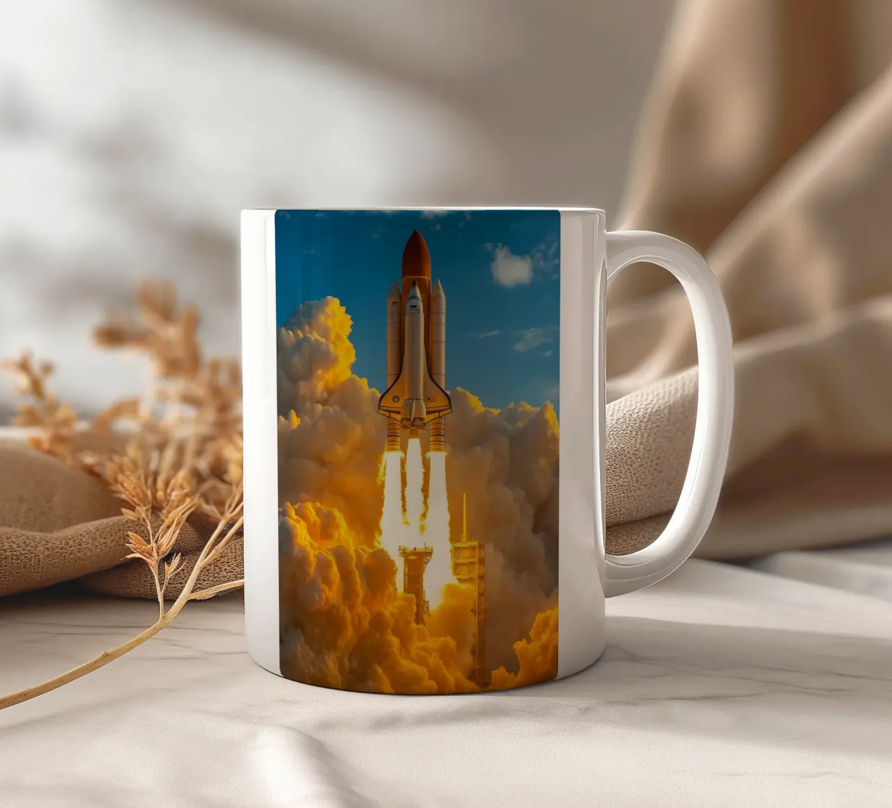 razzo astronave tazza in ceramica da tamarind