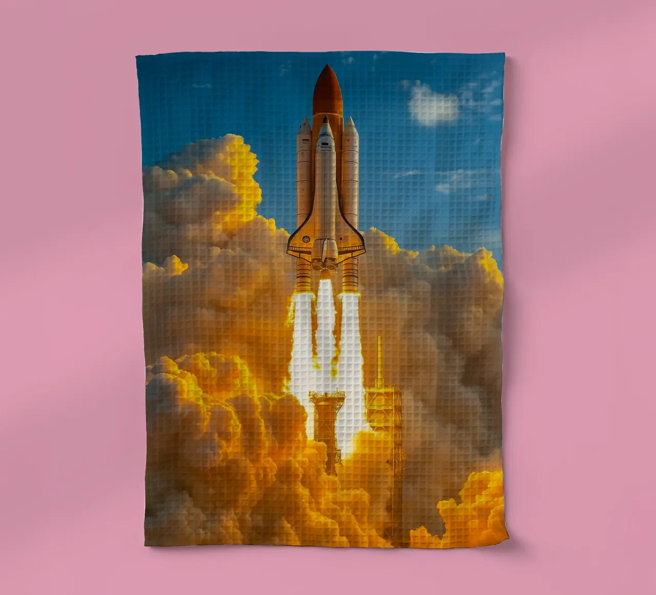 Raumschiff Rakete Geschirrtuch von tamarind
