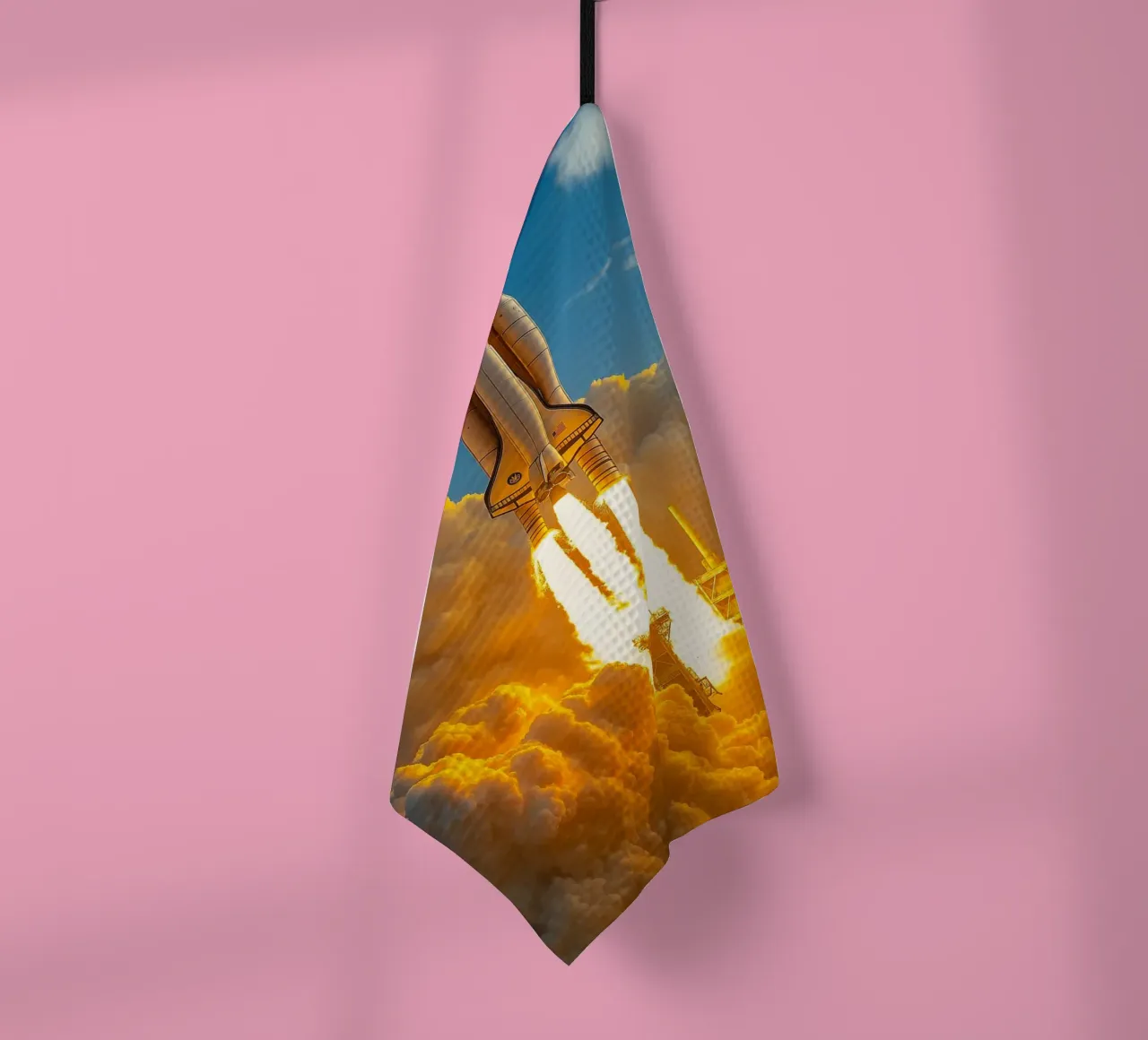 Raumschiff Rakete Geschirrtuch von tamarind
