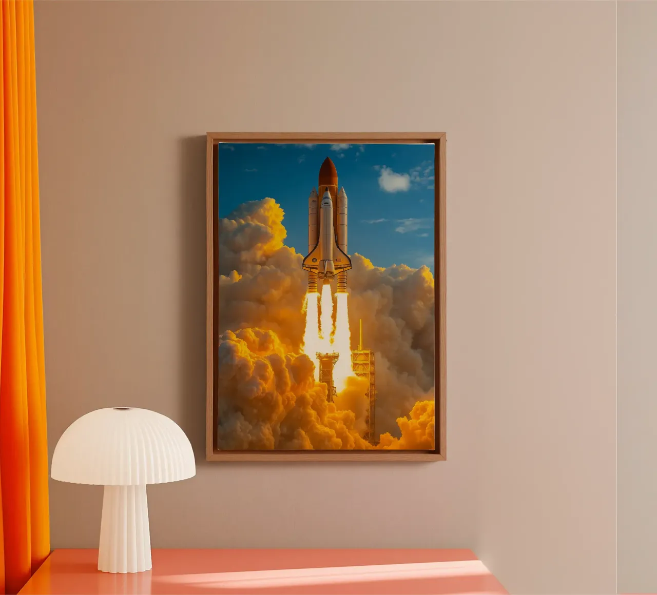 spaceship rocket canvas by tamarind