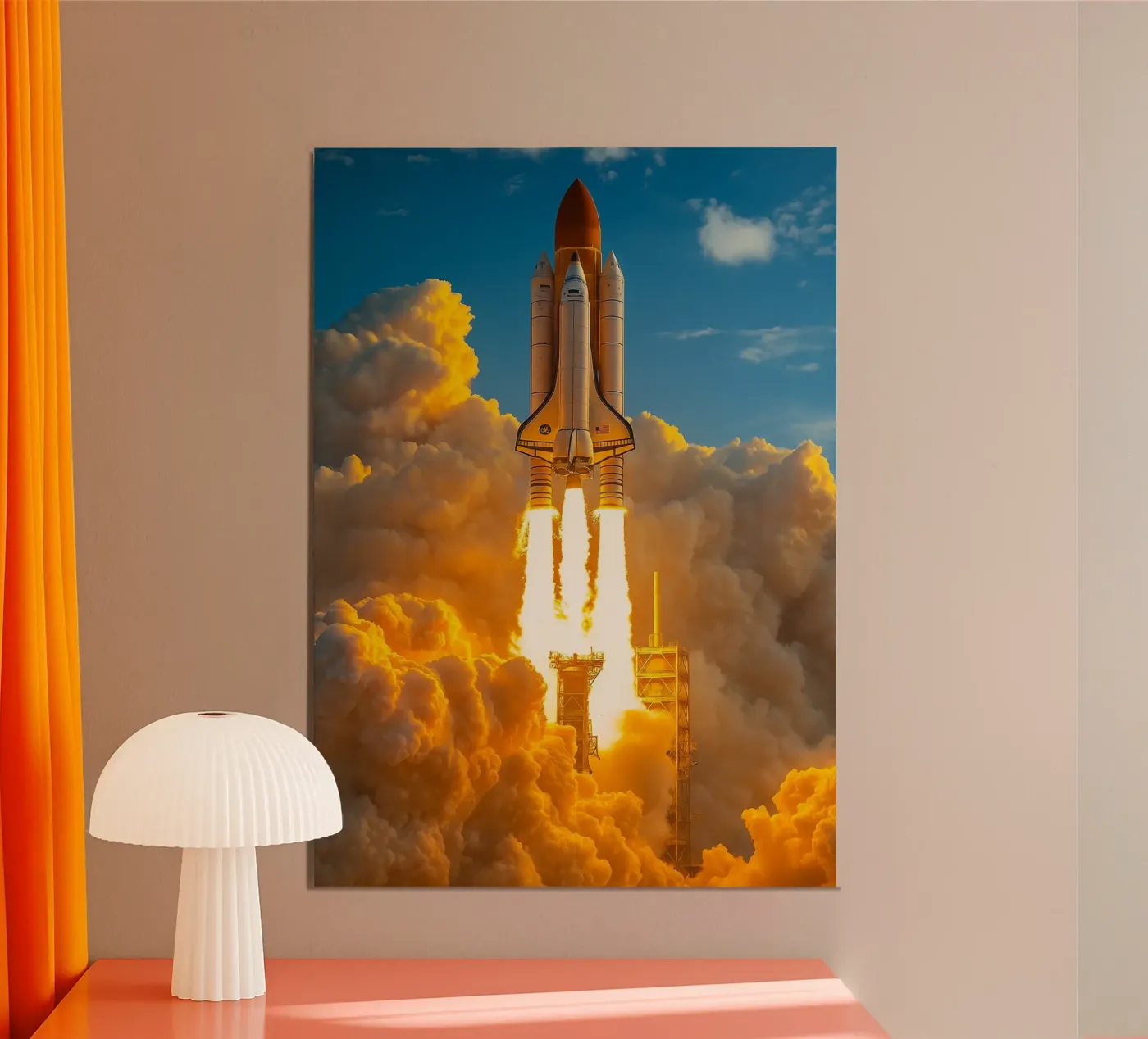 spaceship rocket poster by tamarind
