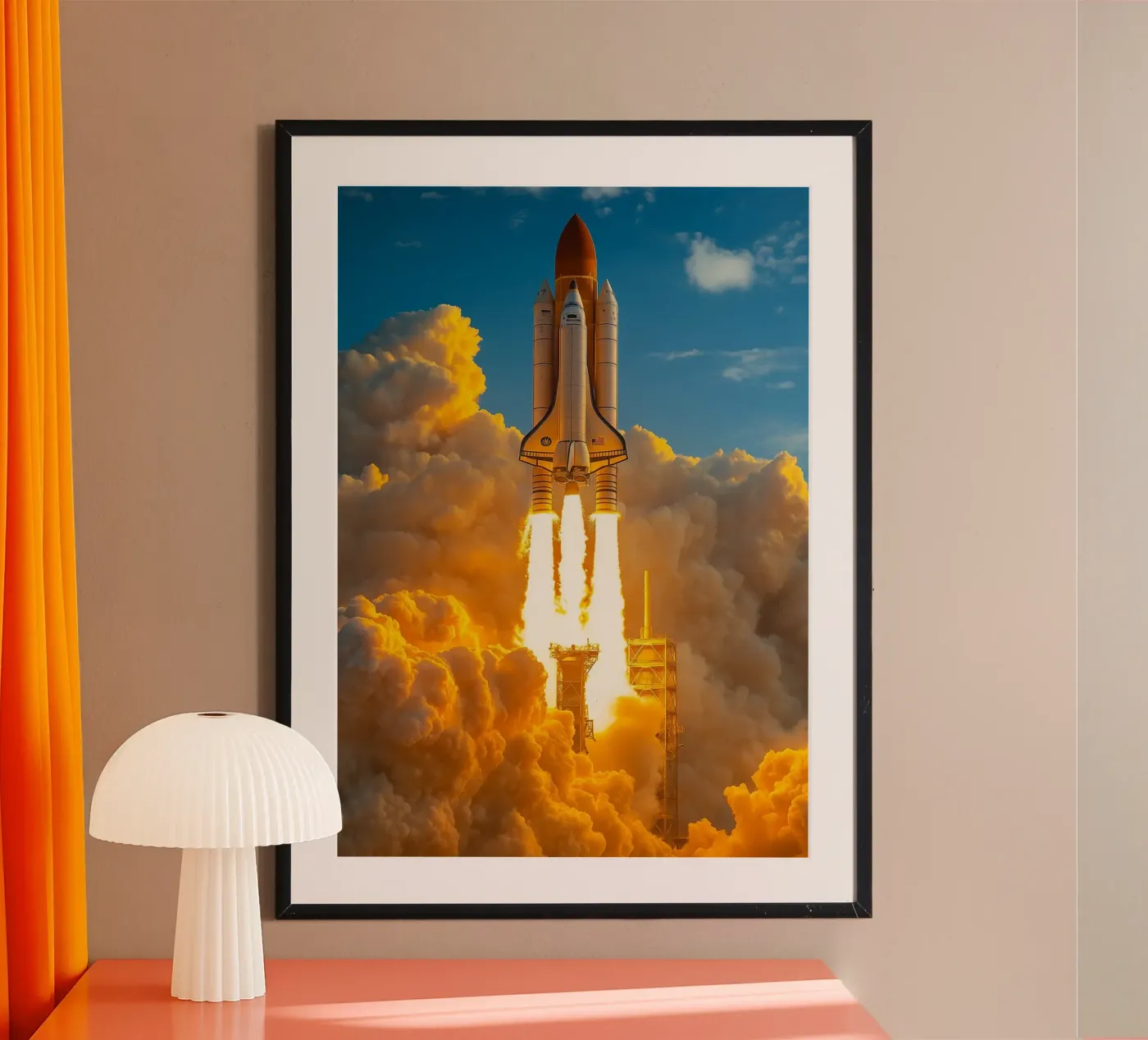 spaceship rocket poster by tamarind