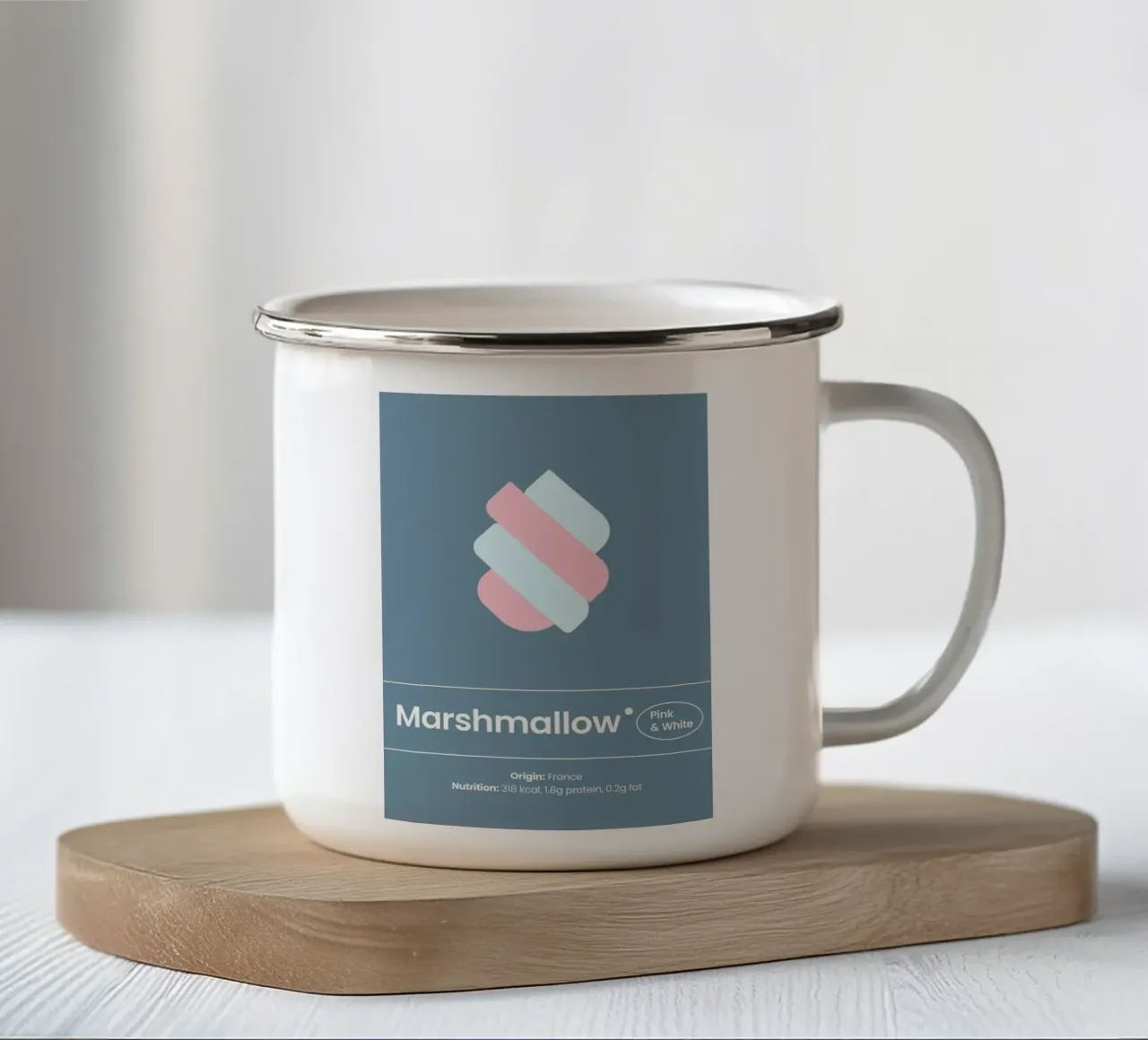 L'arte del Marshmallow tazza in smalto da Nina Wolf