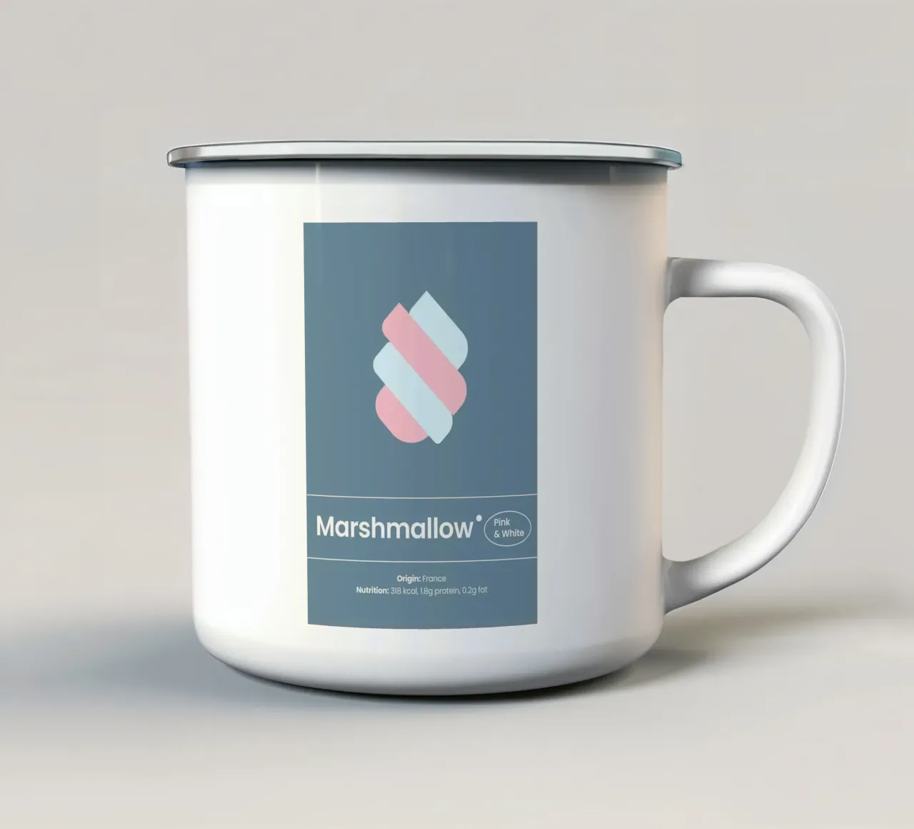 L'arte del Marshmallow tazza in smalto da Nina Wolf