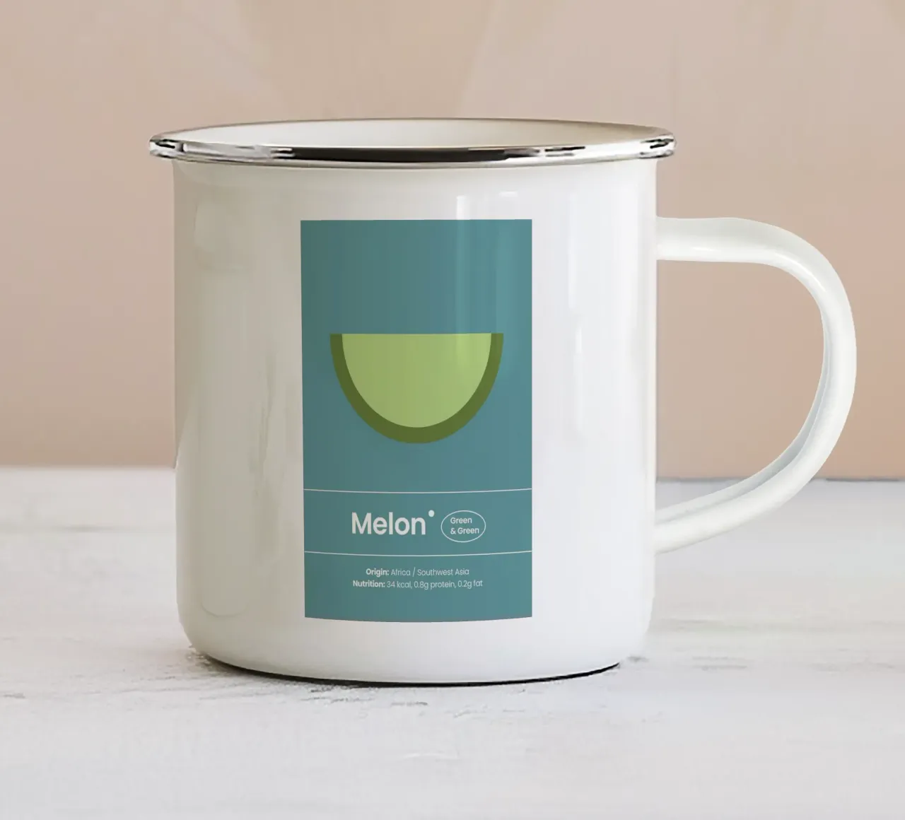 L'arte del melone tazza in smalto da Nina Wolf