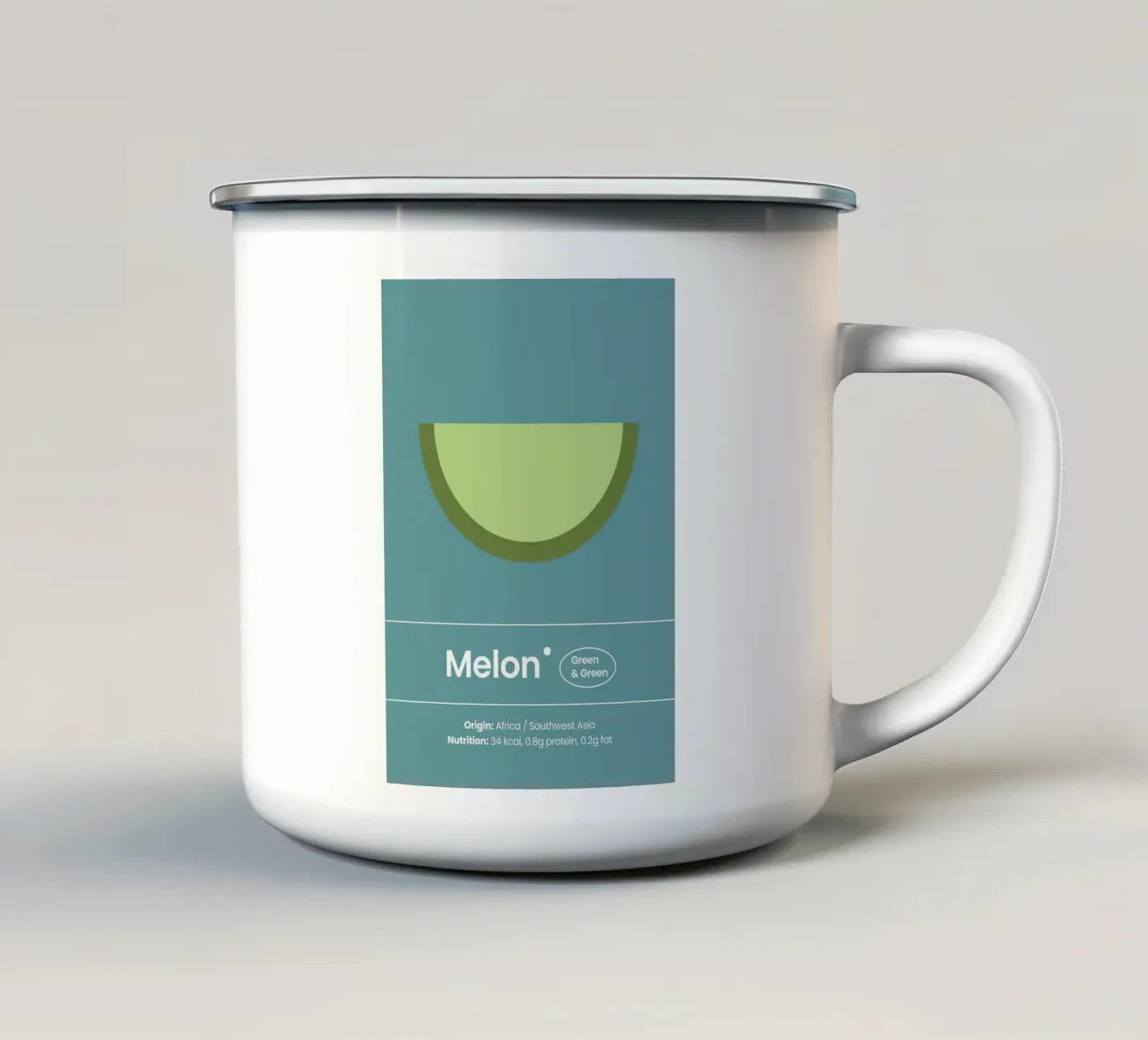 L'arte del melone tazza in smalto da Nina Wolf