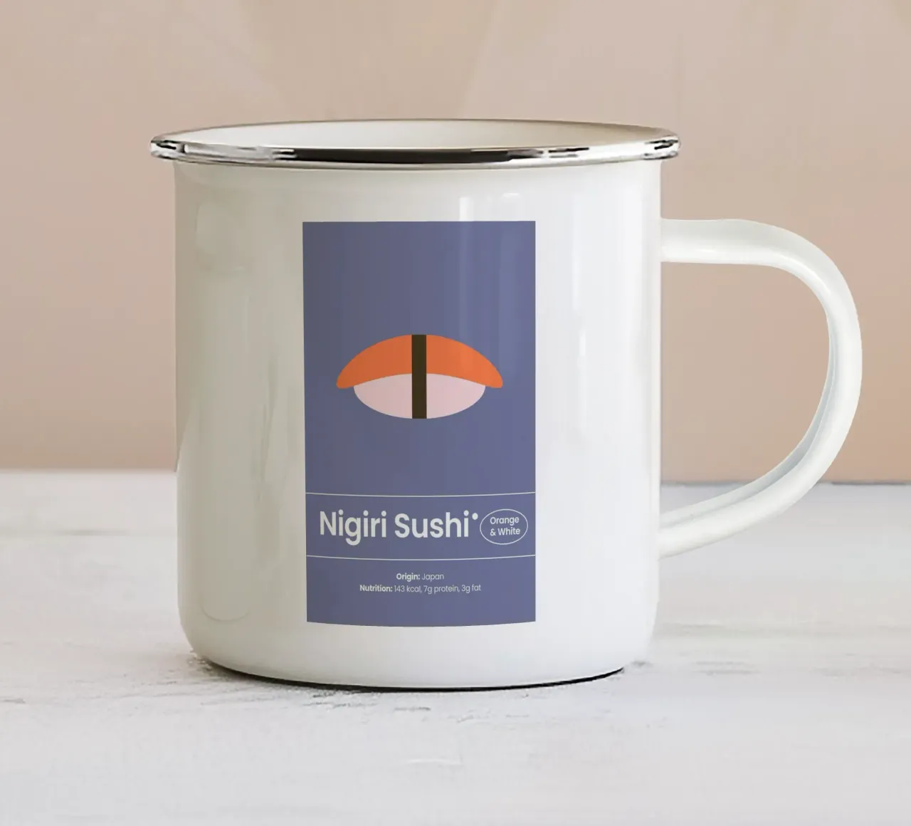 L'arte del Nigiri tazza in smalto da Nina Wolf