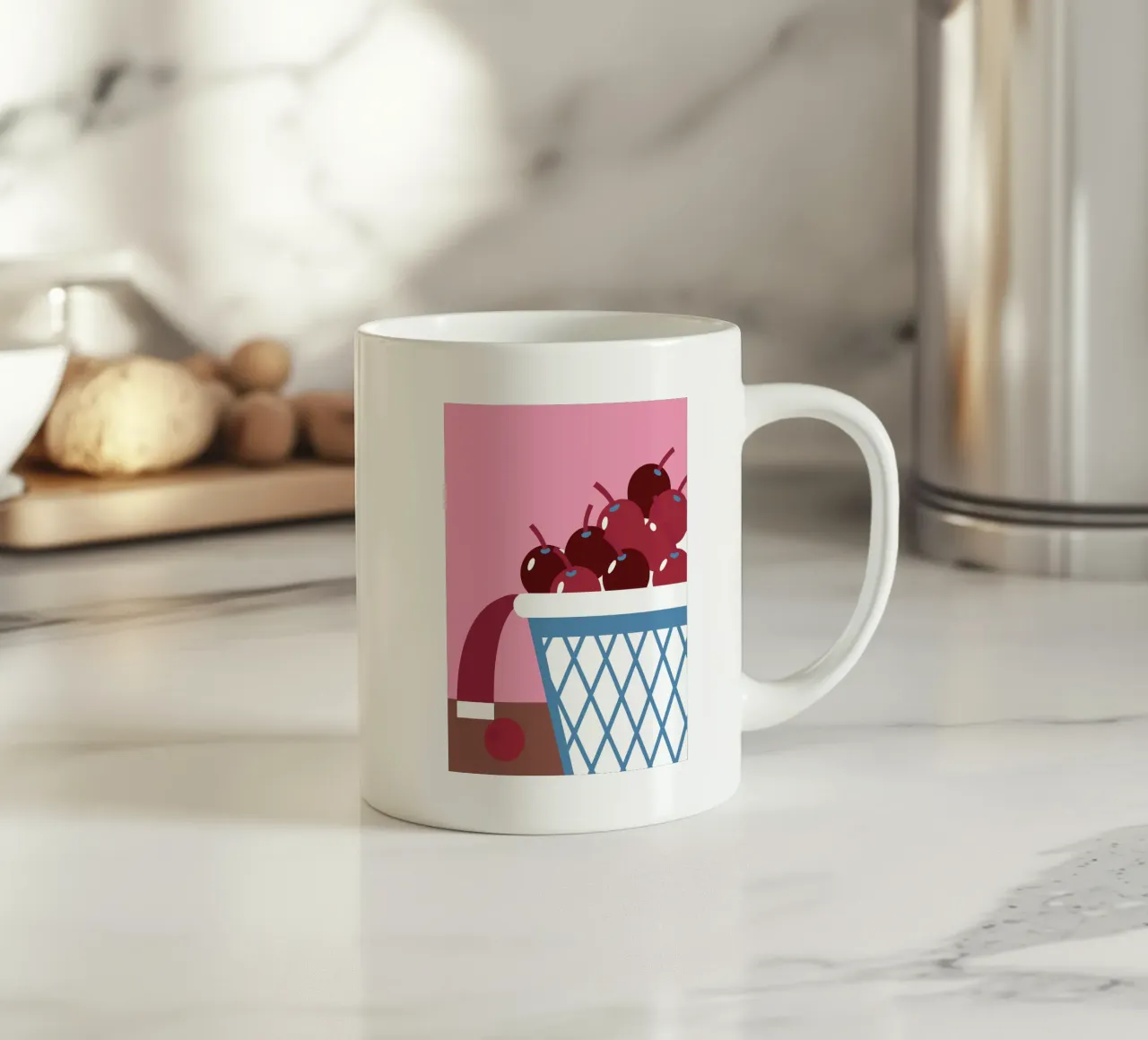 Ciliegie di Natale tazza in ceramica da LOOK DIFFERENT