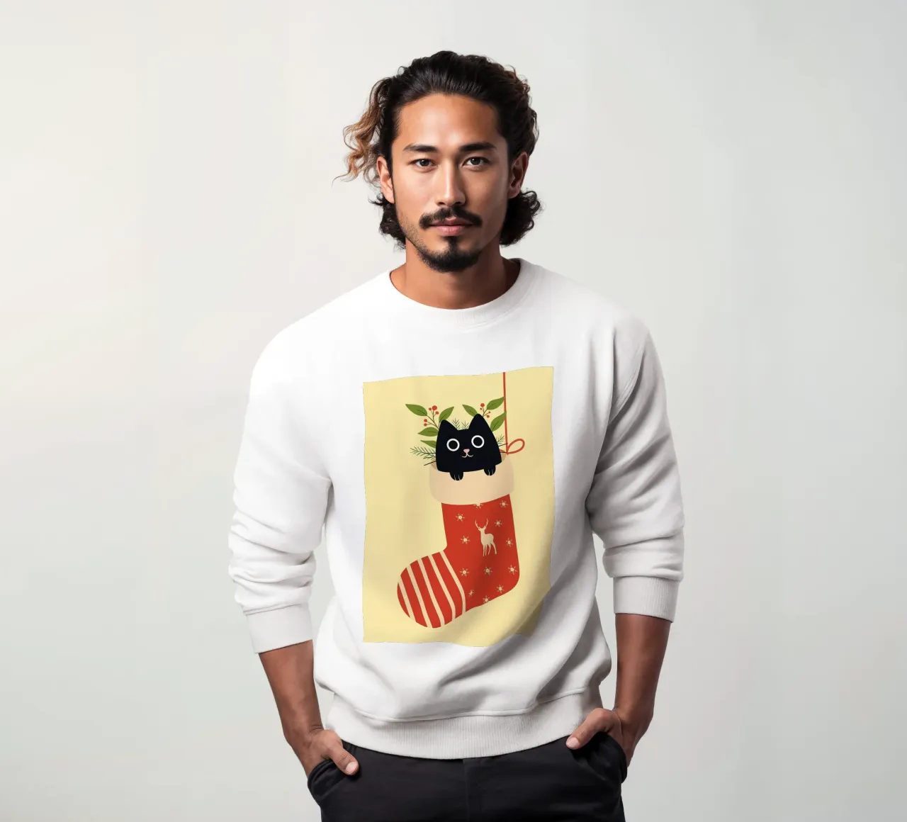 calzino di Natale per gatti felpa da Avocadoz
