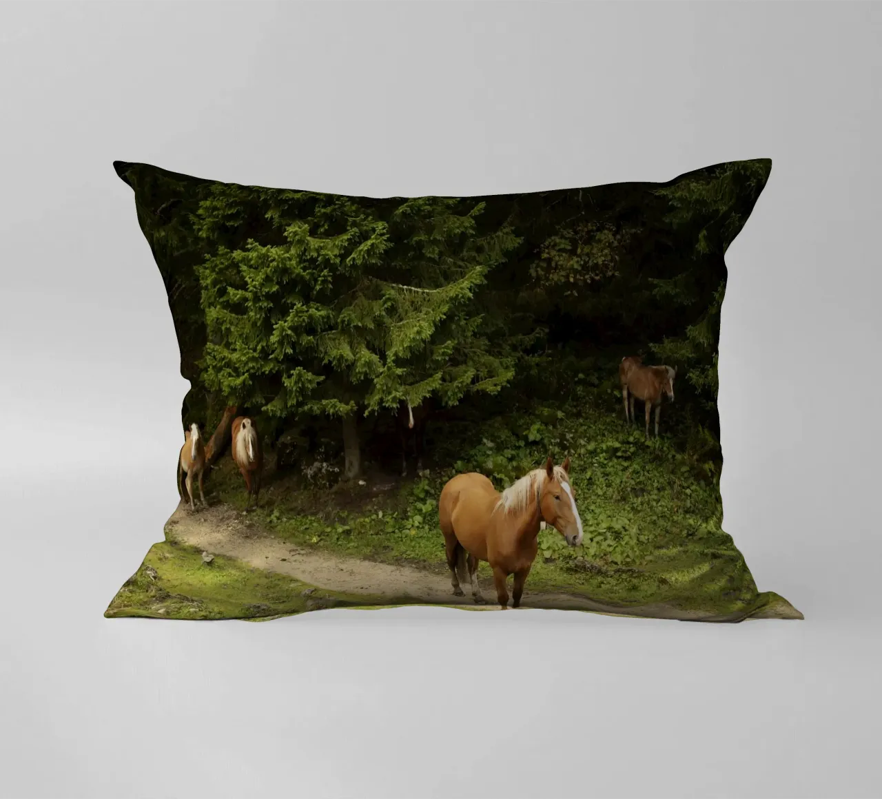 Cavalli nella foresta cuscino da atmospheric pictures