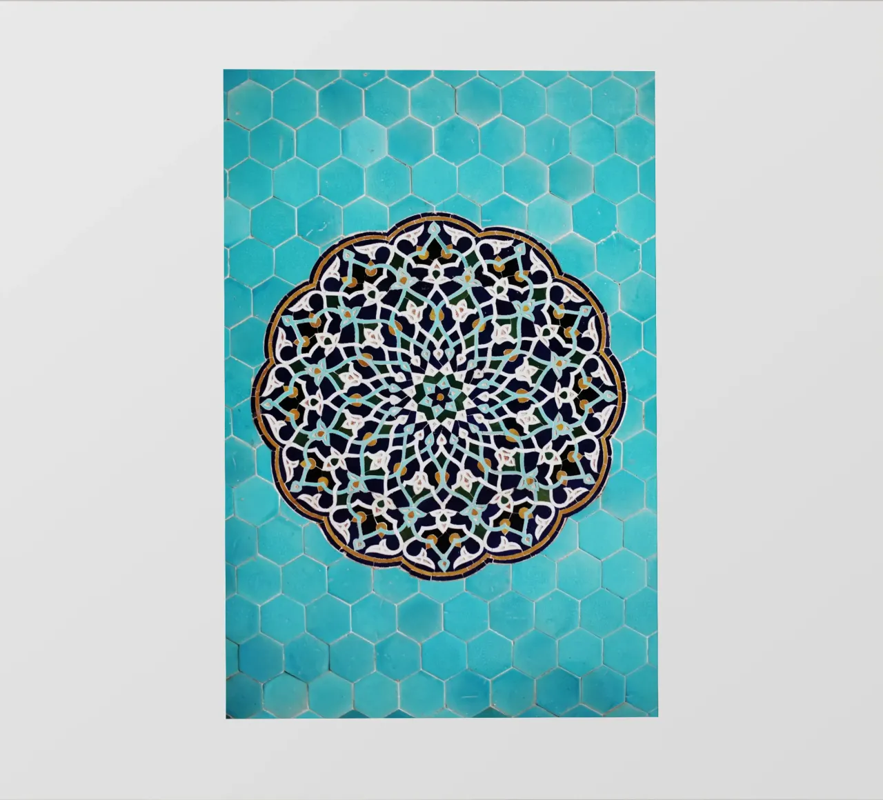 Un mosaico in una moschea in Iran telo in pvc da atmospheric pictures