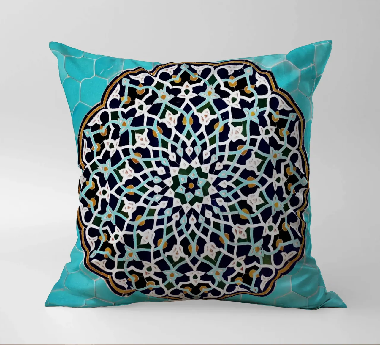 Un mosaico in una moschea in Iran cuscino da art picture