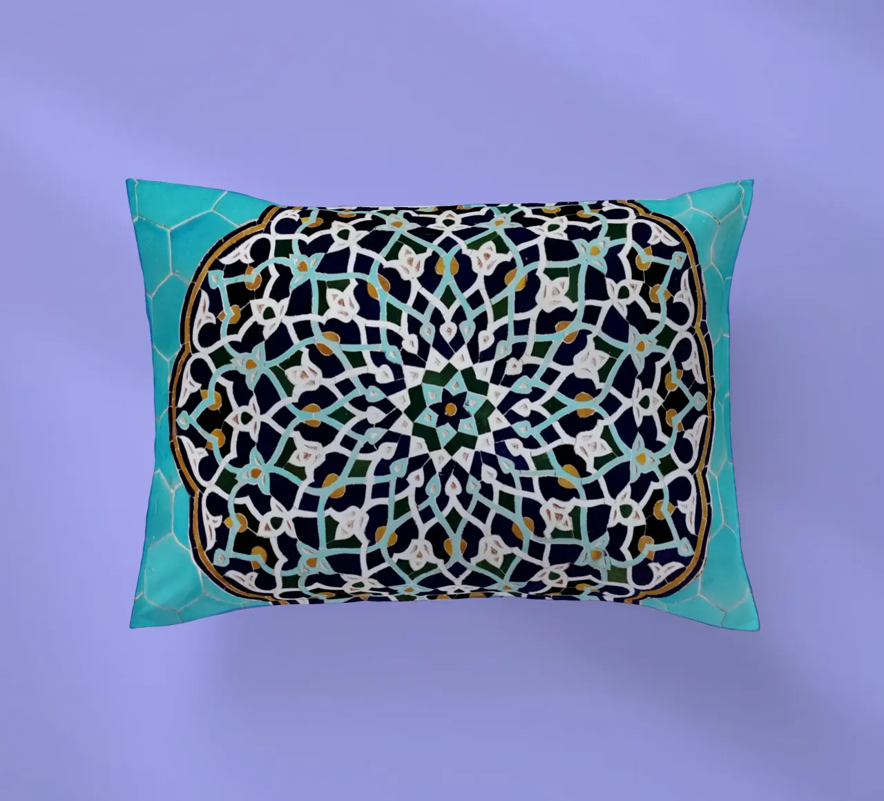 Un mosaico in una moschea in Iran cuscino da art picture