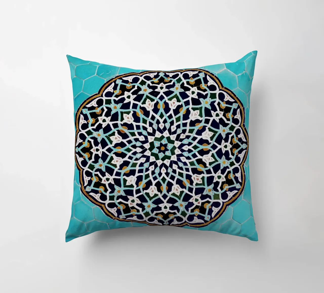 Un mosaico in una moschea in Iran cuscino da art picture