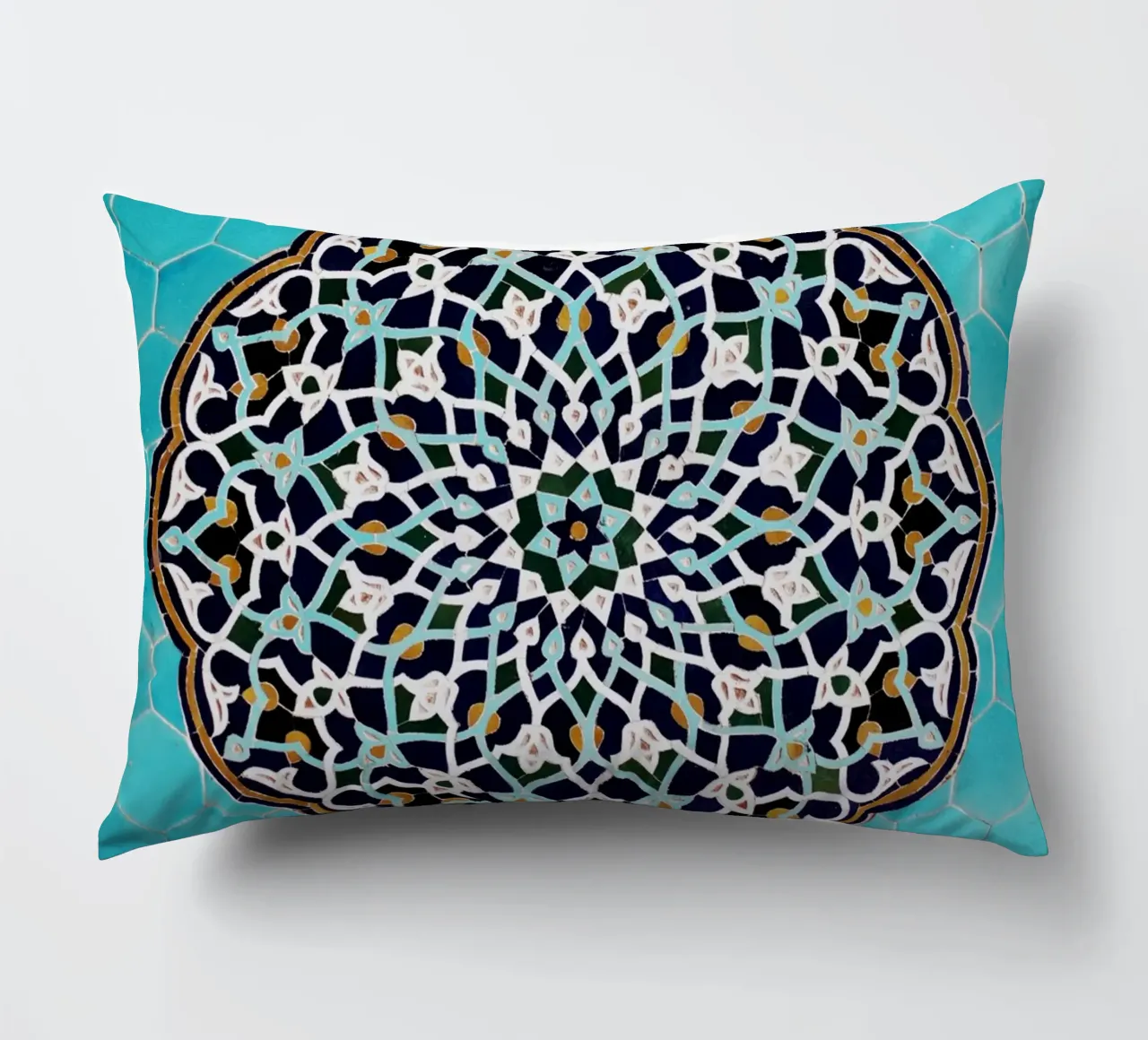 Un mosaico in una moschea in Iran cuscino da art picture