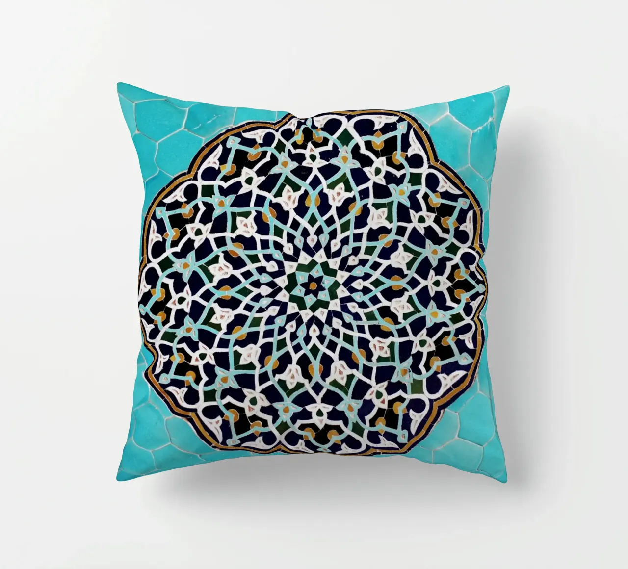 Un mosaico in una moschea in Iran cuscino da art picture