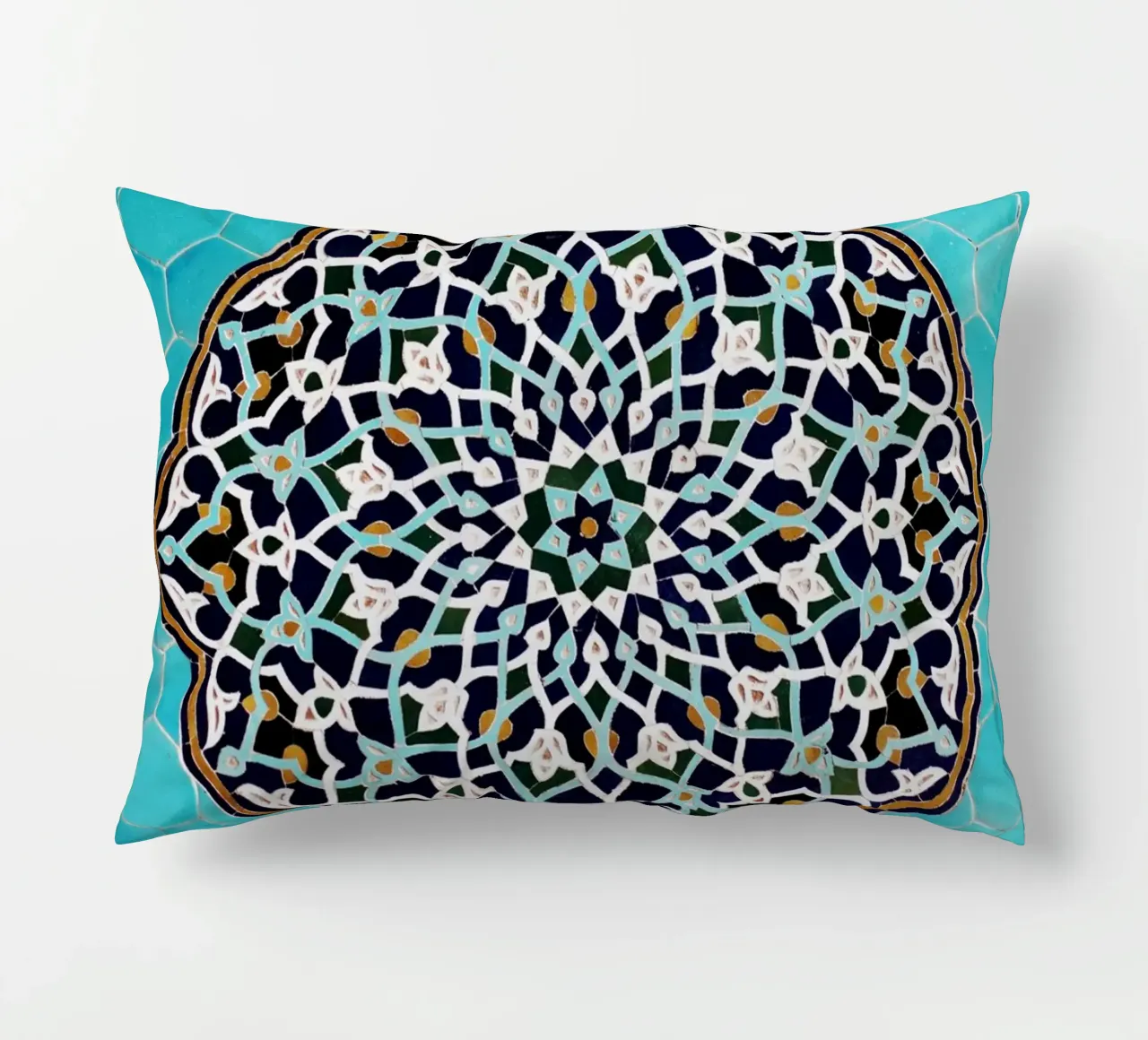 Un mosaico in una moschea in Iran cuscino da art picture