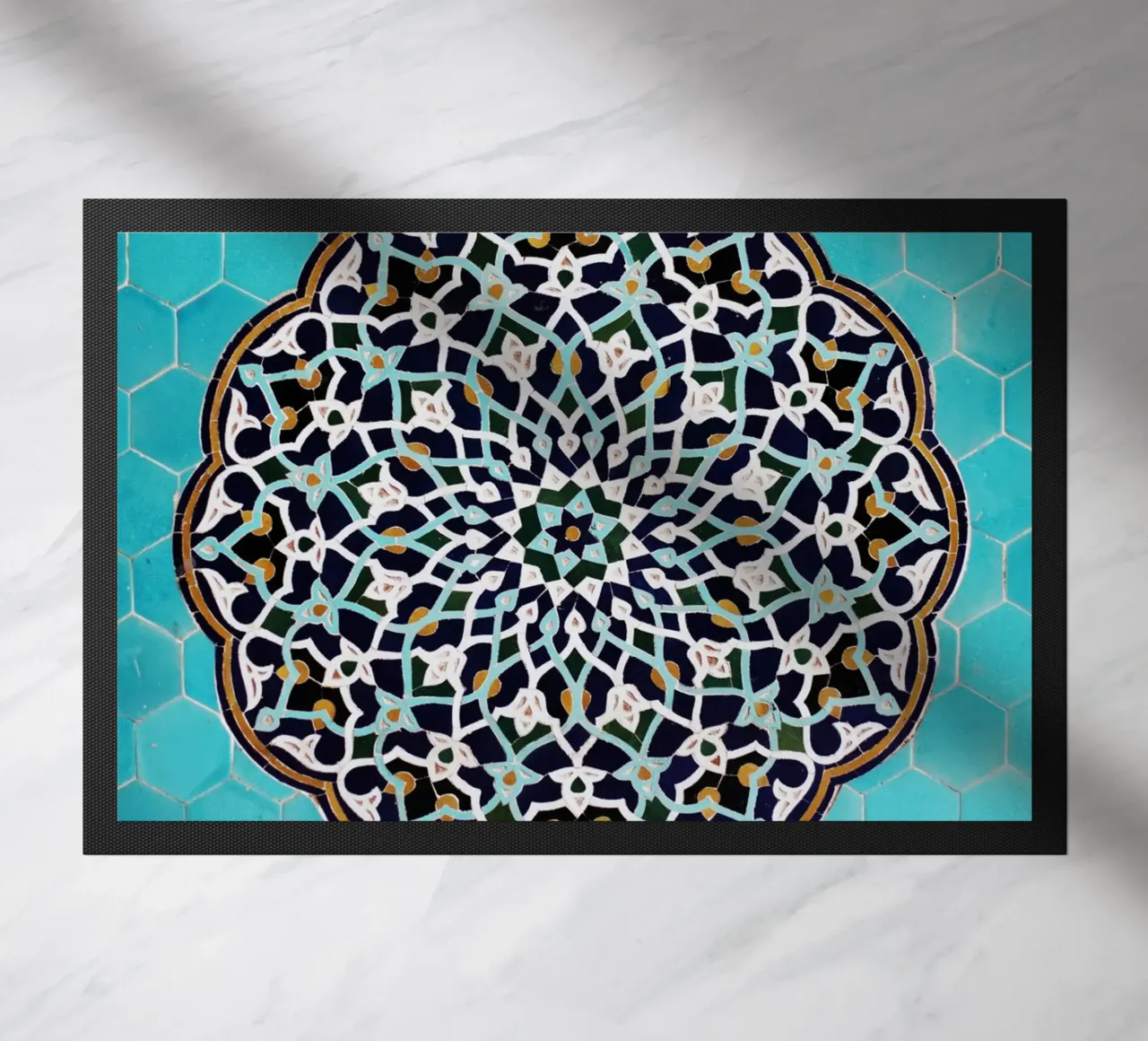 Mosaik Muster in Moschee im Iran Fußmatte von art picture